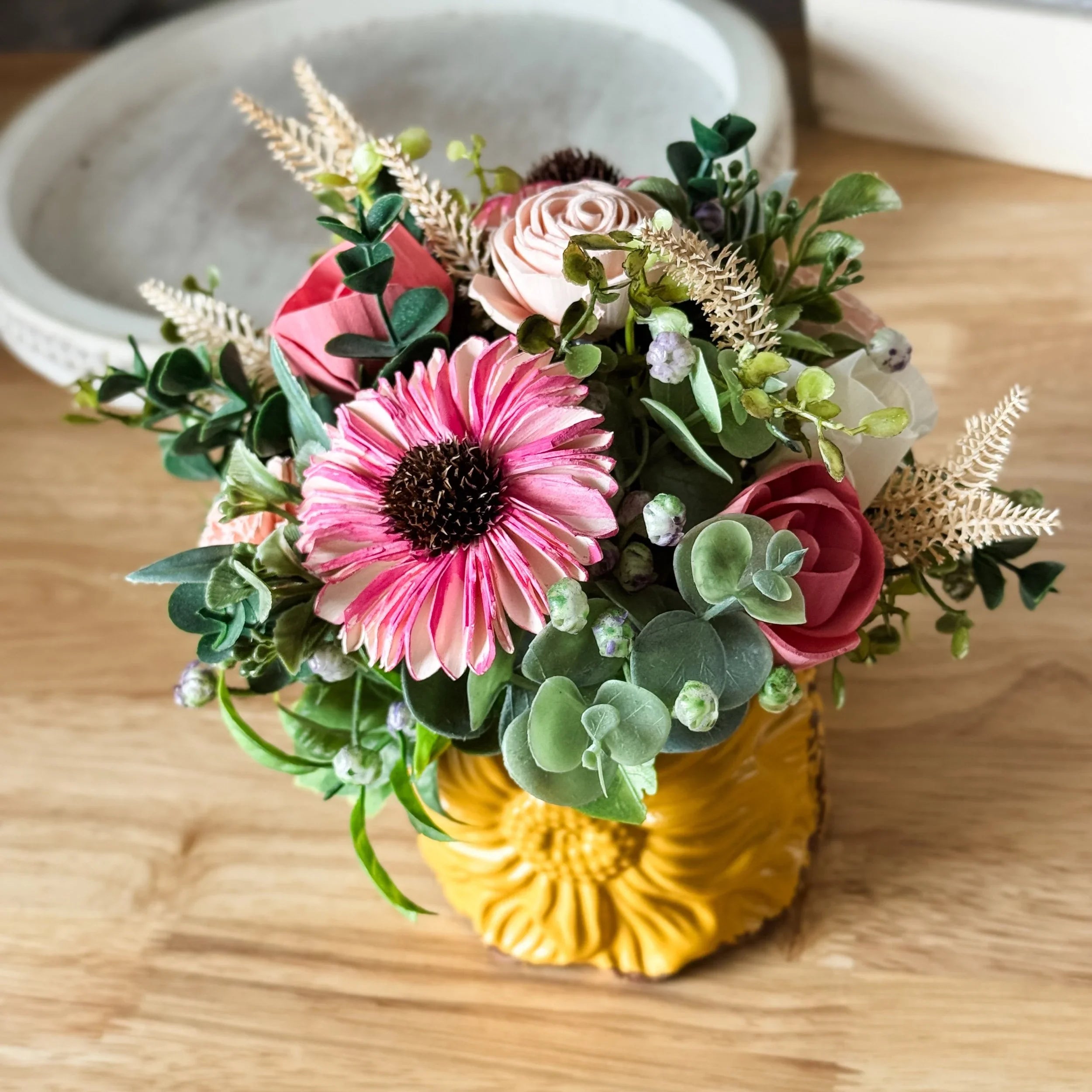 Sunny Rose | Pink Sunflower - Sola Wood Flowers | Handcrafted in Austin, TX by Sola Flower Sam