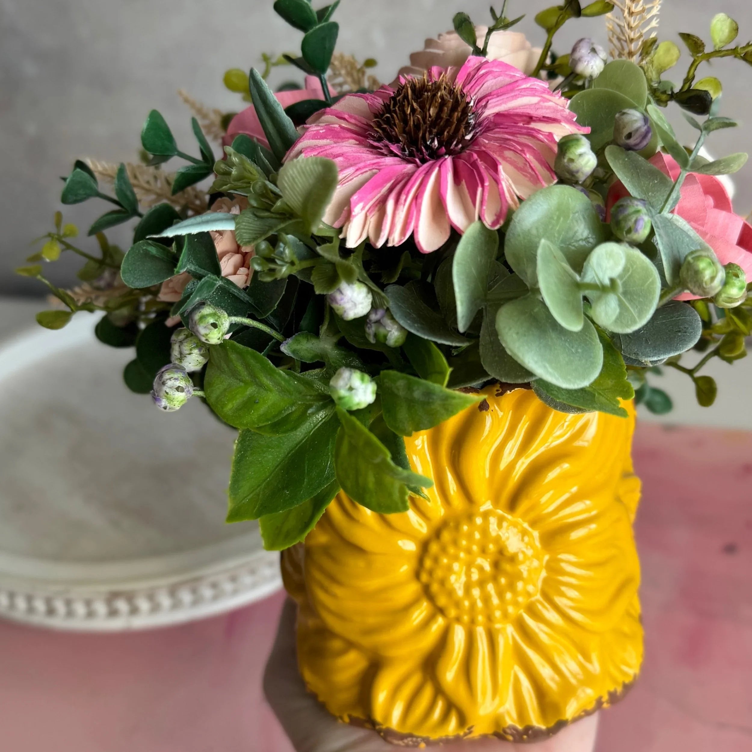 Sunny Rose | Pink Sunflower - Sola Wood Flowers | Handcrafted in Austin, TX by Sola Flower Sam