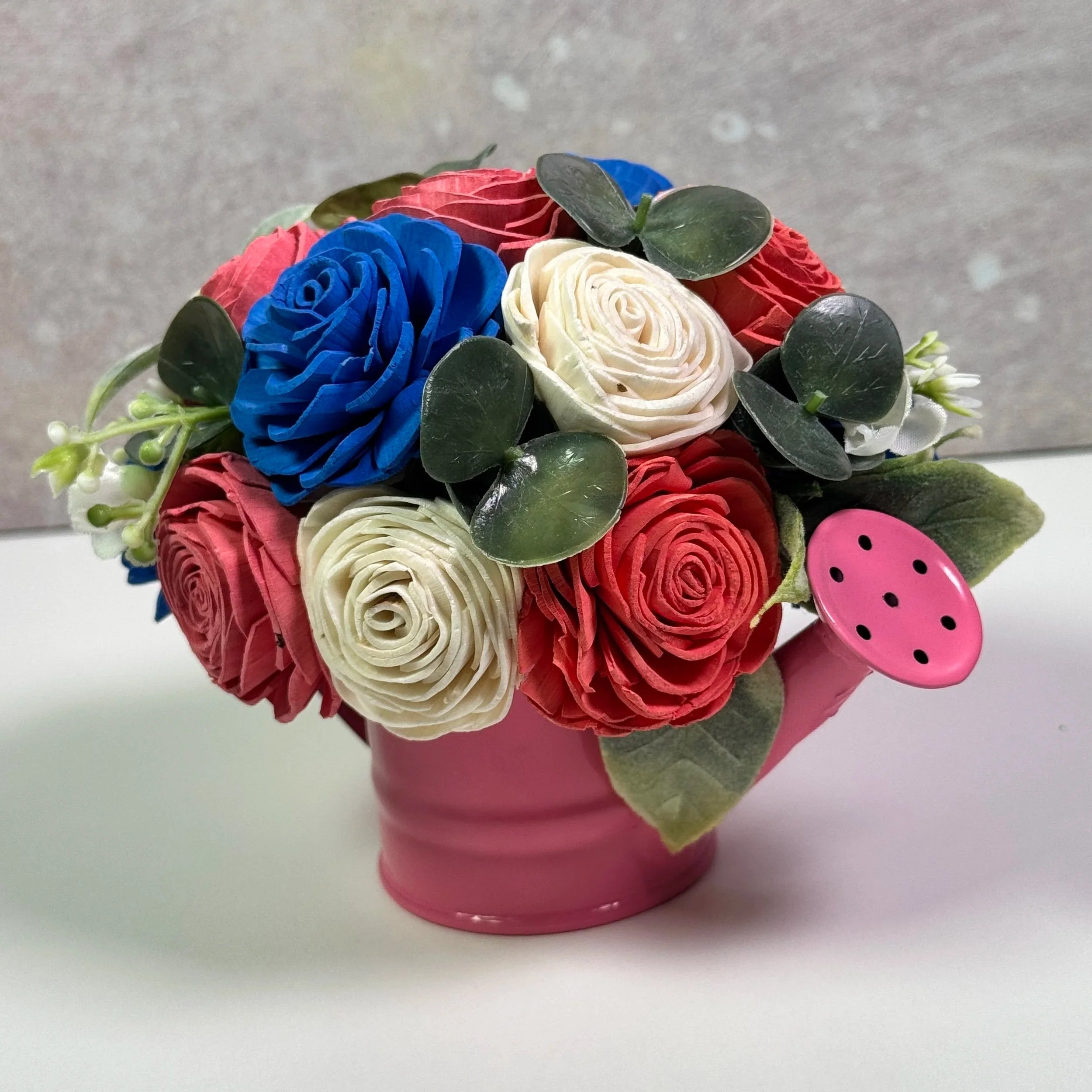 Pink | Mini Water Can - Sola Wood Flowers | Handcrafted in Austin, TX by Sola Flower Sam