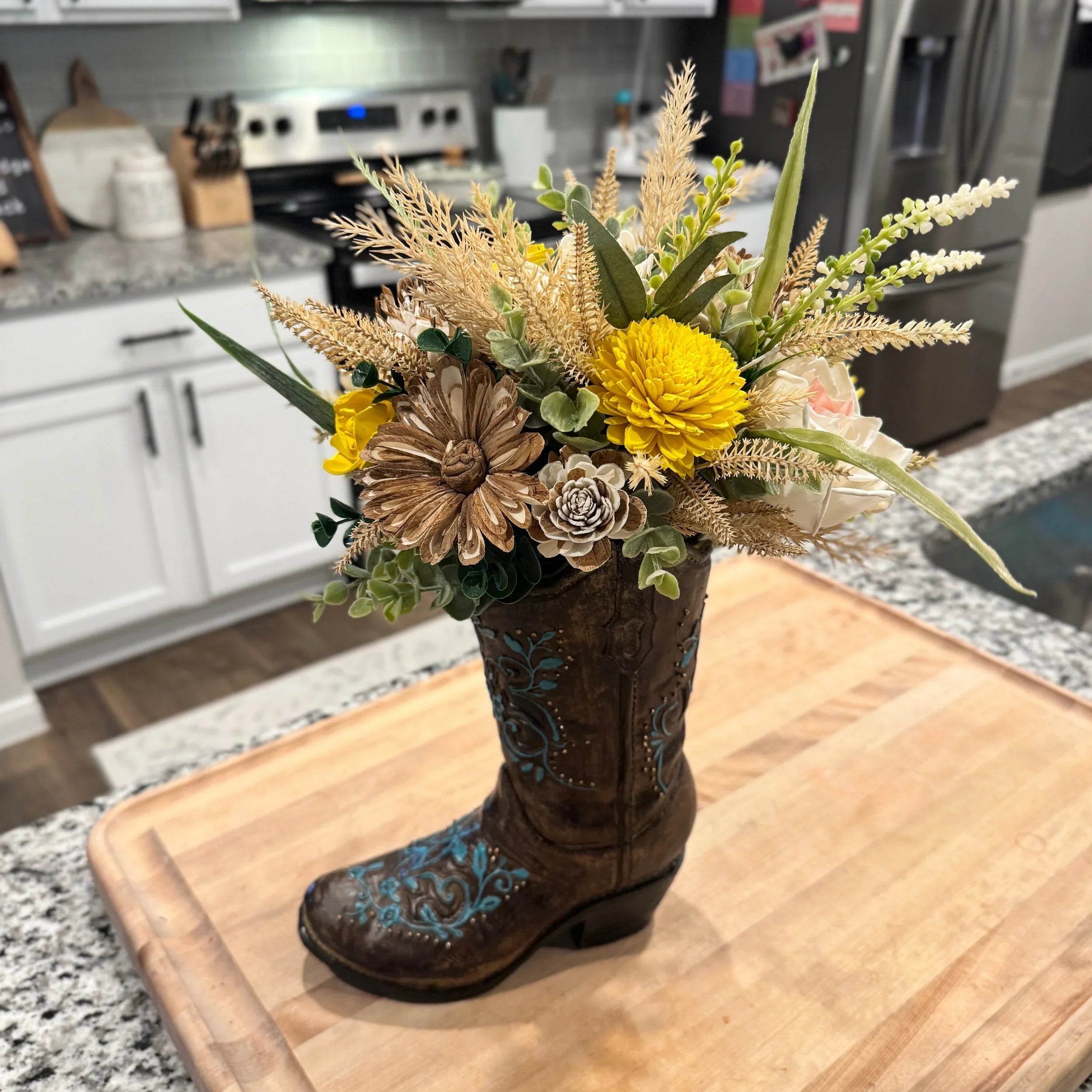 Cowgirl Boot | Wildflower - Sola Wood Flowers | Handcrafted in Austin, TX by Sola Flower Sam
