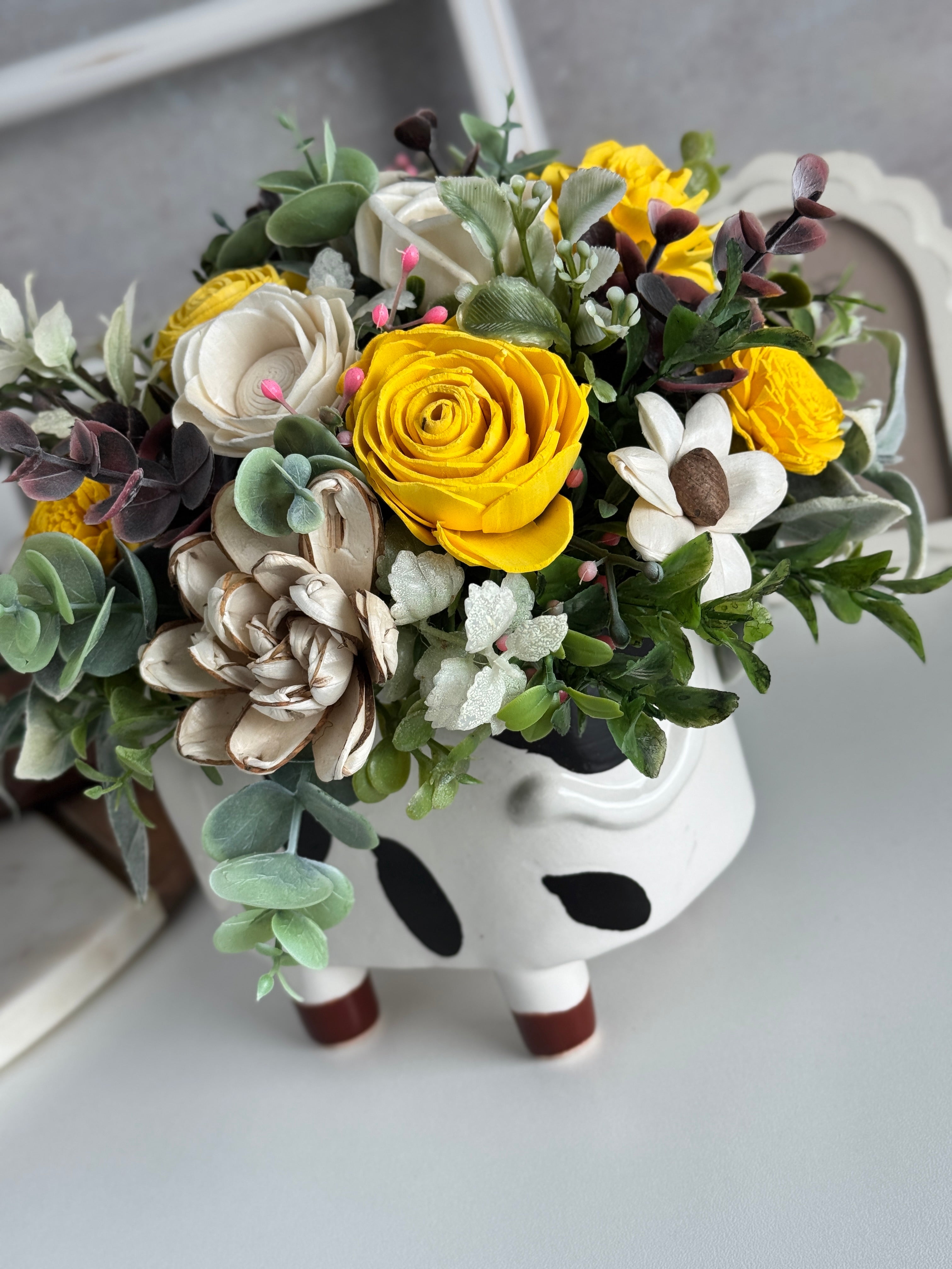 Bessie | Yellow Cow Blooms - Sola Wood Flowers | Handcrafted in Austin, TX by Sola Flower Sam