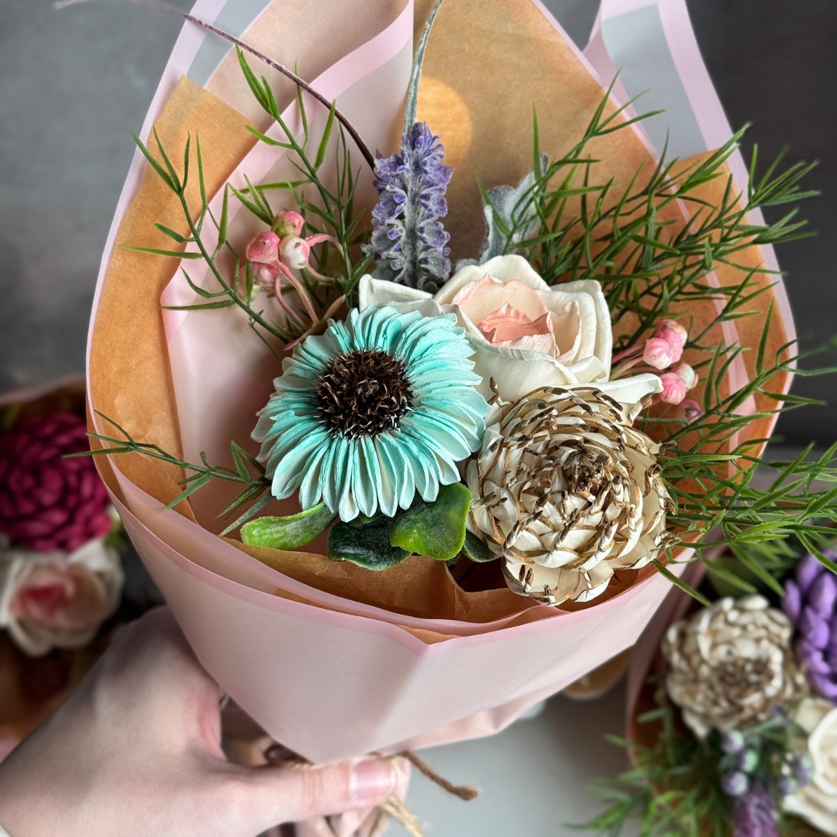 Bluebell Silk | hand - tied bouquet - Sola Wood Flowers | Handcrafted in Austin, TX by Sola Flower Sam