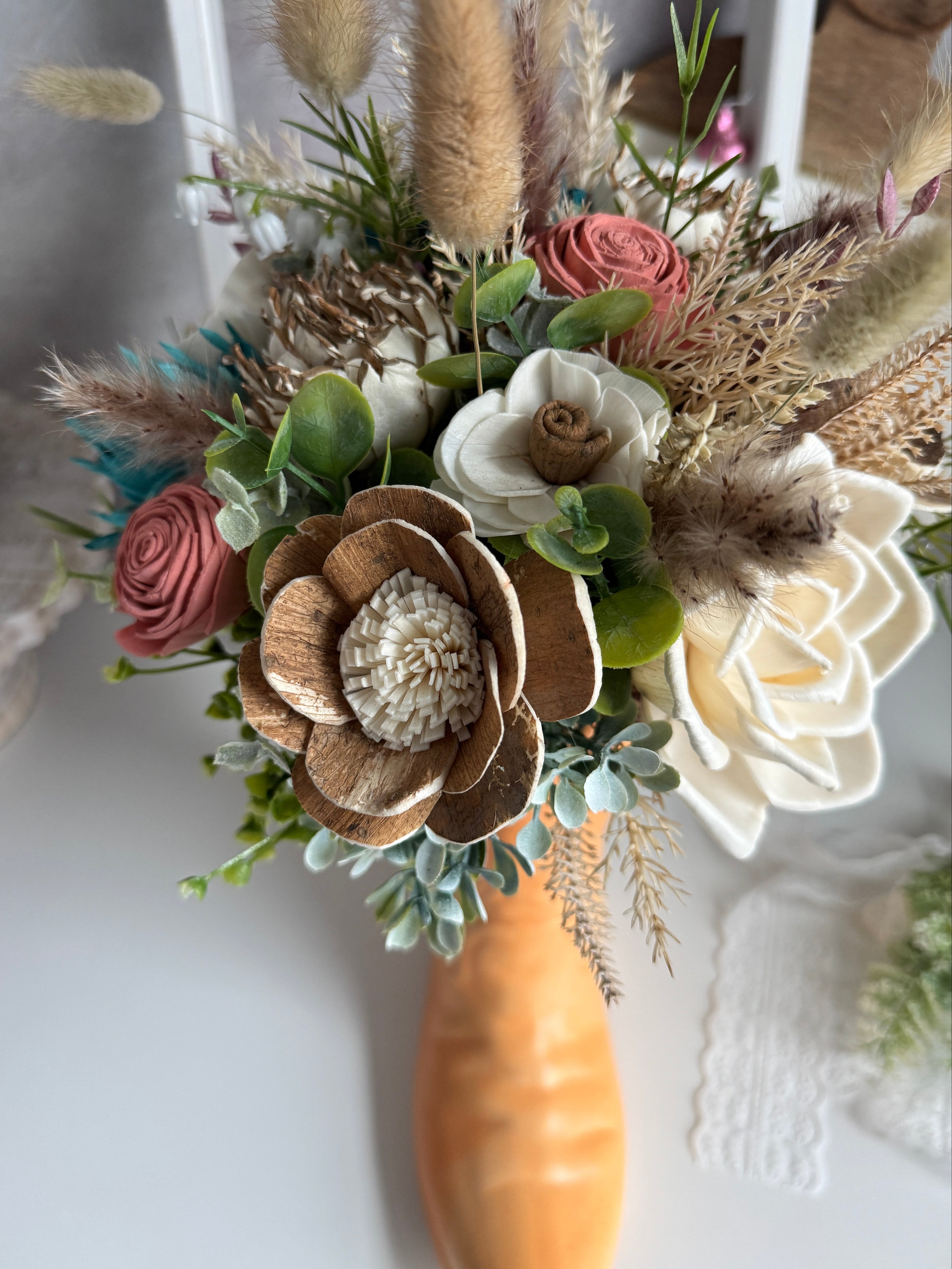 Boot Centerpiece – Sunburst Chic - Sola Wood Flowers | Handcrafted in Austin, TX by Sola Flower Sam