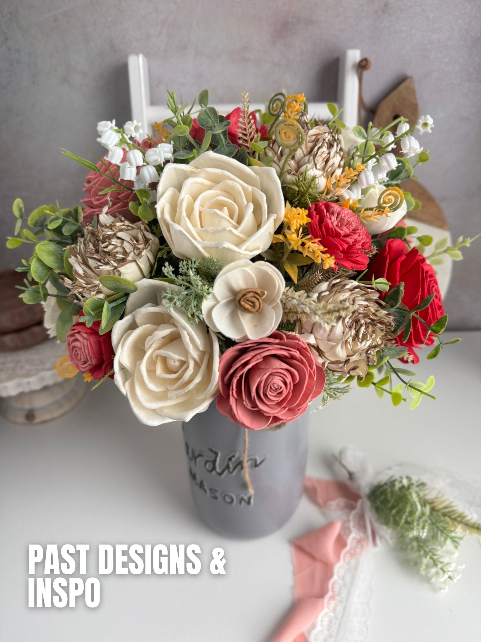 Custom Wood Flower Mason Jars | XL - Sola Wood Flowers | Handcrafted in Austin, TX by Sola Flower Sam