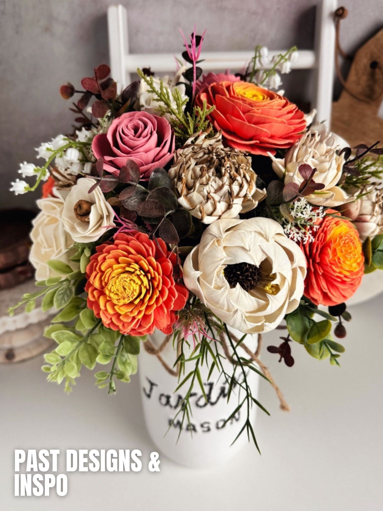Custom Wood Flower Mason Jars | XL - Sola Wood Flowers | Handcrafted in Austin, TX by Sola Flower Sam