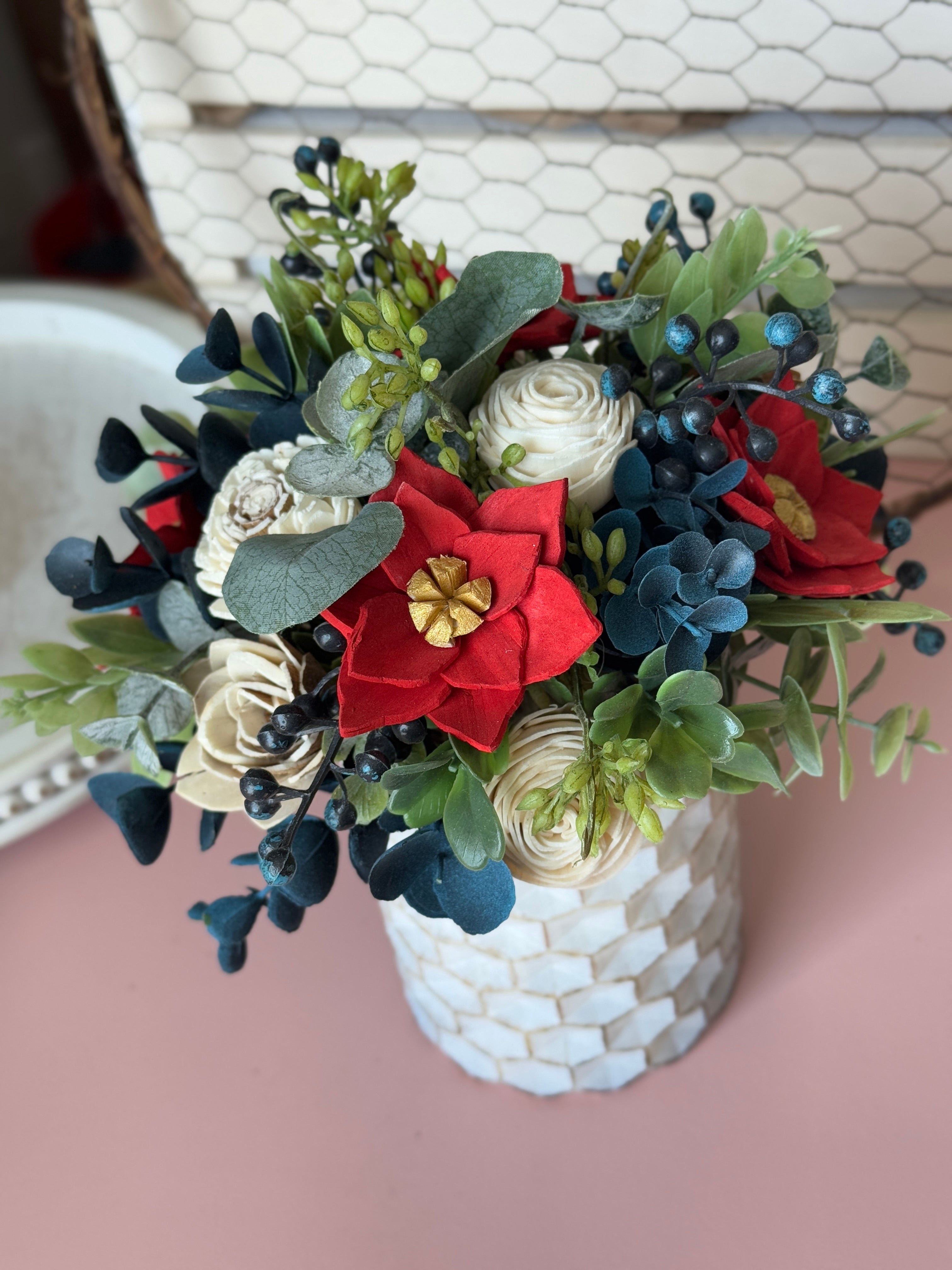 Festive Charm - Natural II Holiday - Sola Wood Flowers | Handcrafted in Austin, TX by Sola Flower Sam