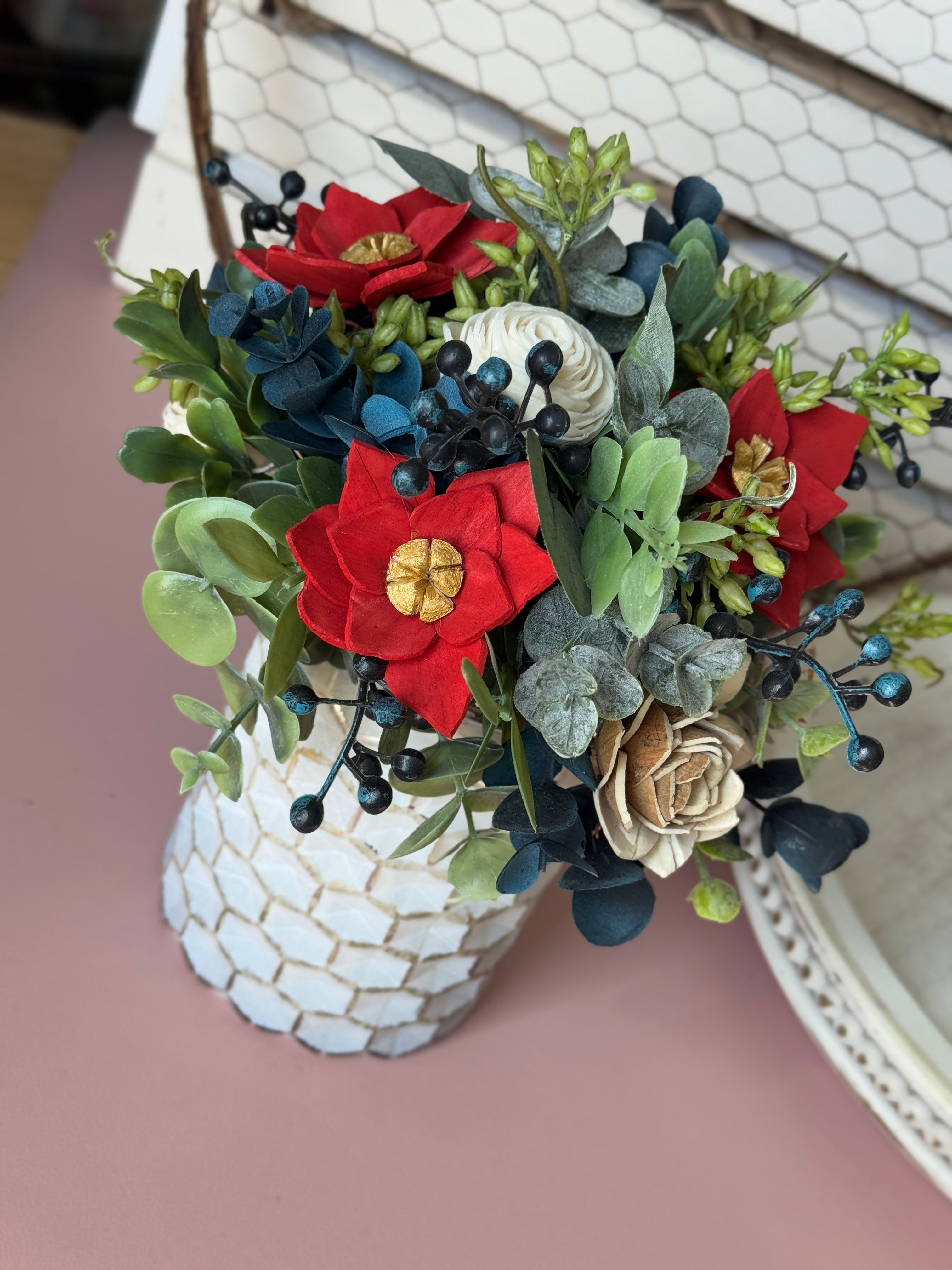 Festive Charm - Natural II Holiday - Sola Wood Flowers | Handcrafted in Austin, TX by Sola Flower Sam