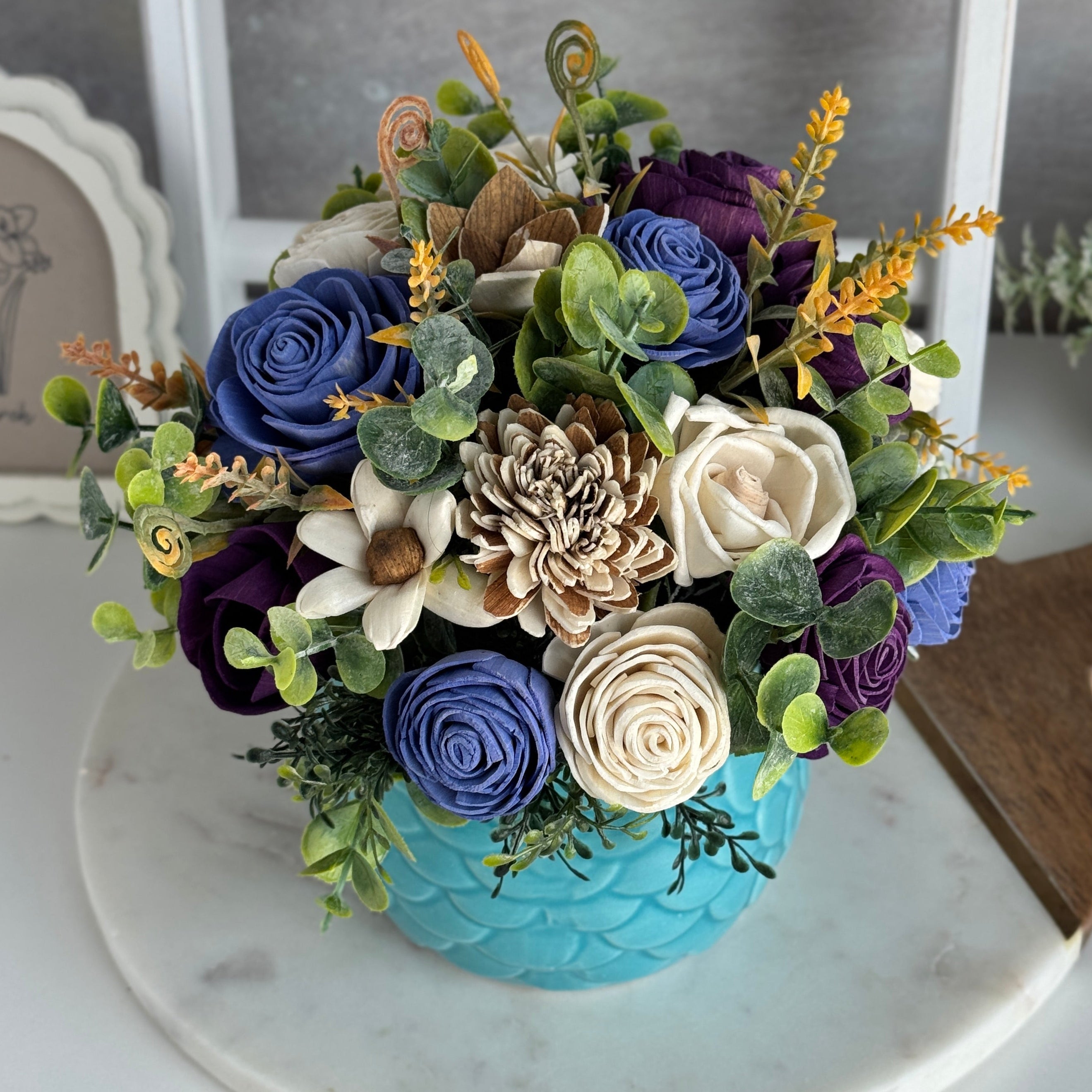 Lucienne Owl Wood Flower Design - Sola Wood Flowers | Handcrafted in Austin, TX by Sola Flower Sam