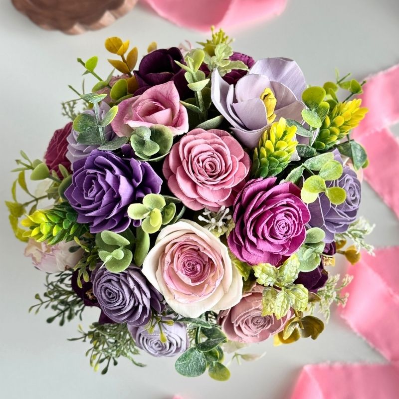 Maeve – Small Textured Ceramic Sola Wood Flower Design - Sola Wood Flowers | Handcrafted in Austin, TX by Sola Flower Sam