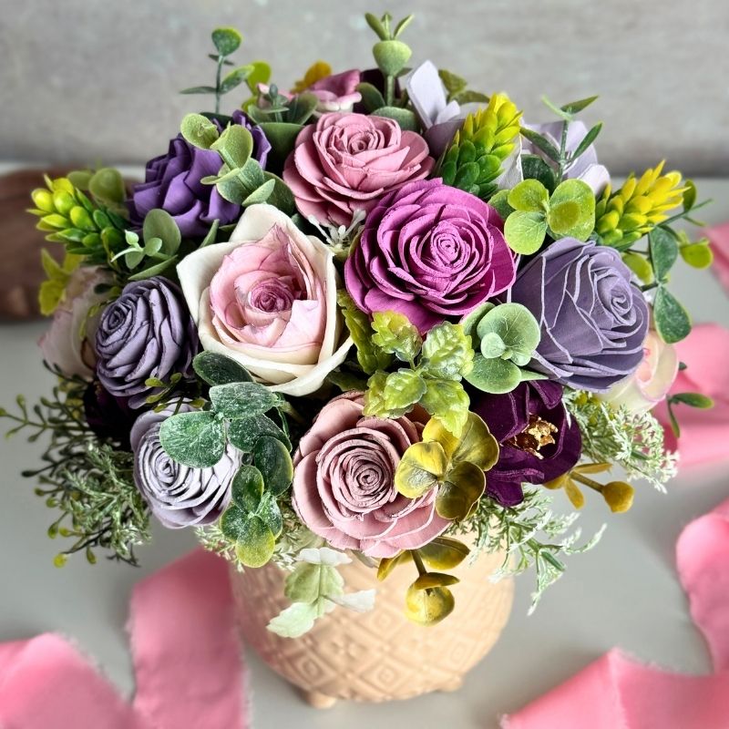 Maeve – Small Textured Ceramic Sola Wood Flower Design - Sola Wood Flowers | Handcrafted in Austin, TX by Sola Flower Sam