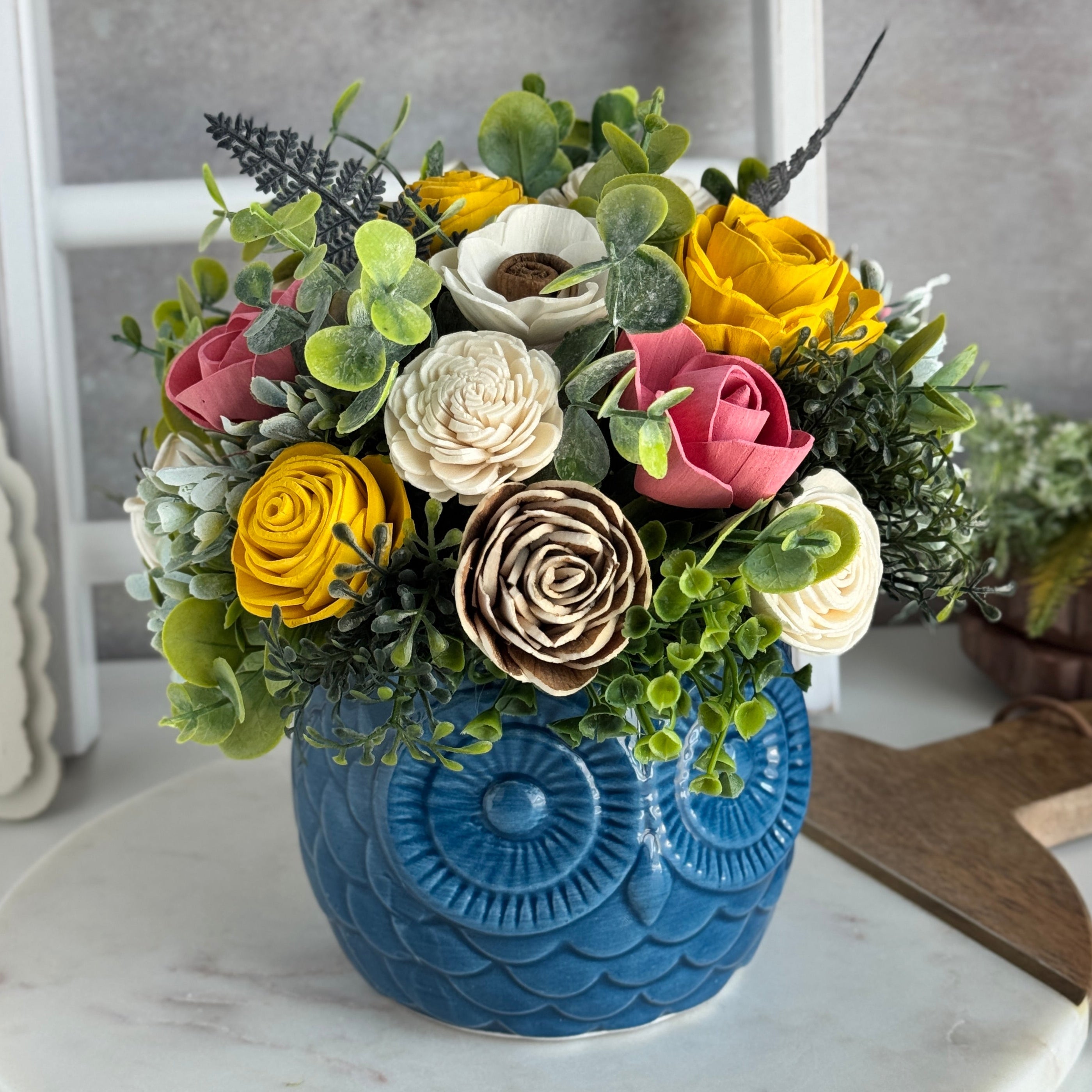 Maribel Owl Wood Flower Design - Sola Wood Flowers | Handcrafted in Austin, TX by Sola Flower Sam