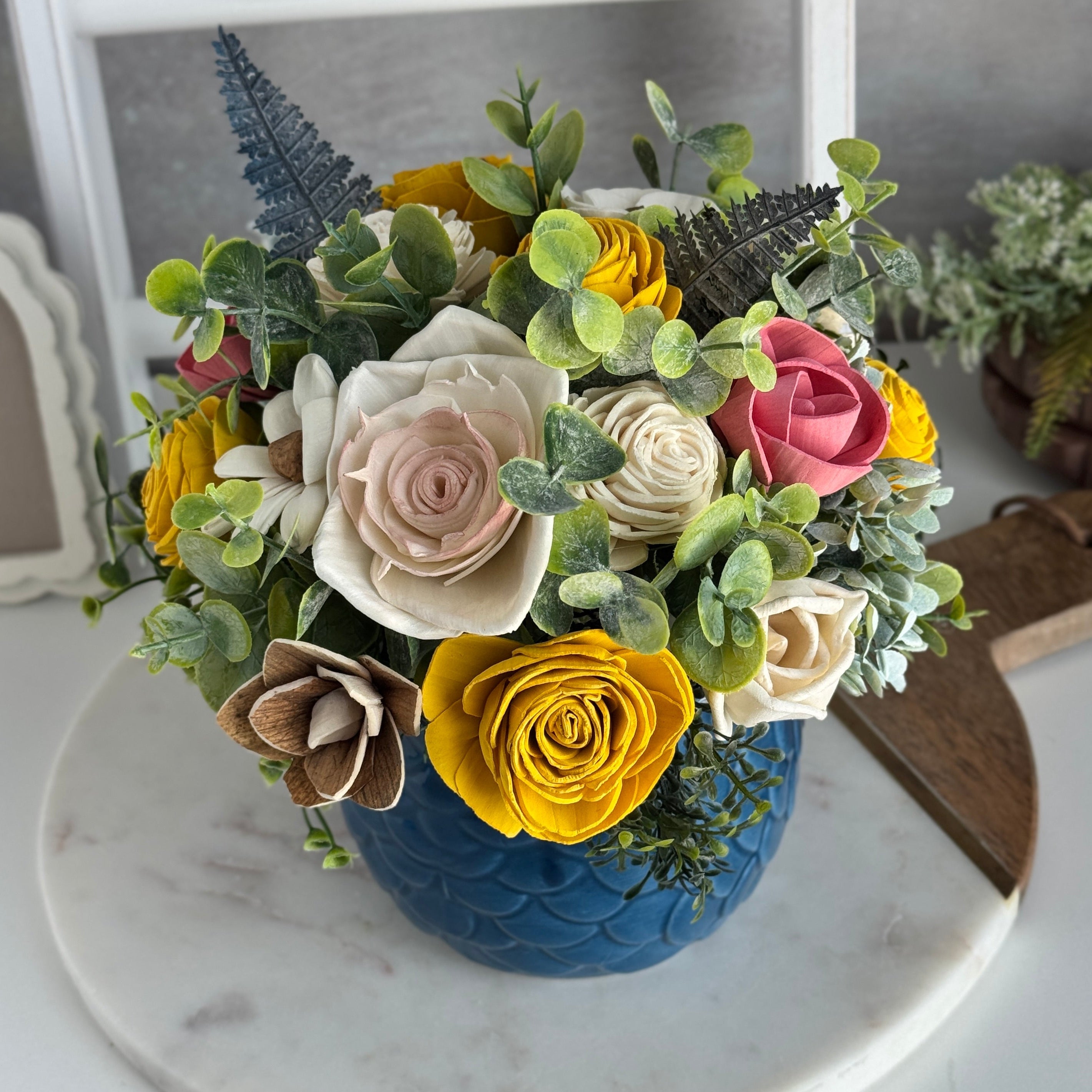 Maribel Owl Wood Flower Design - Sola Wood Flowers | Handcrafted in Austin, TX by Sola Flower Sam