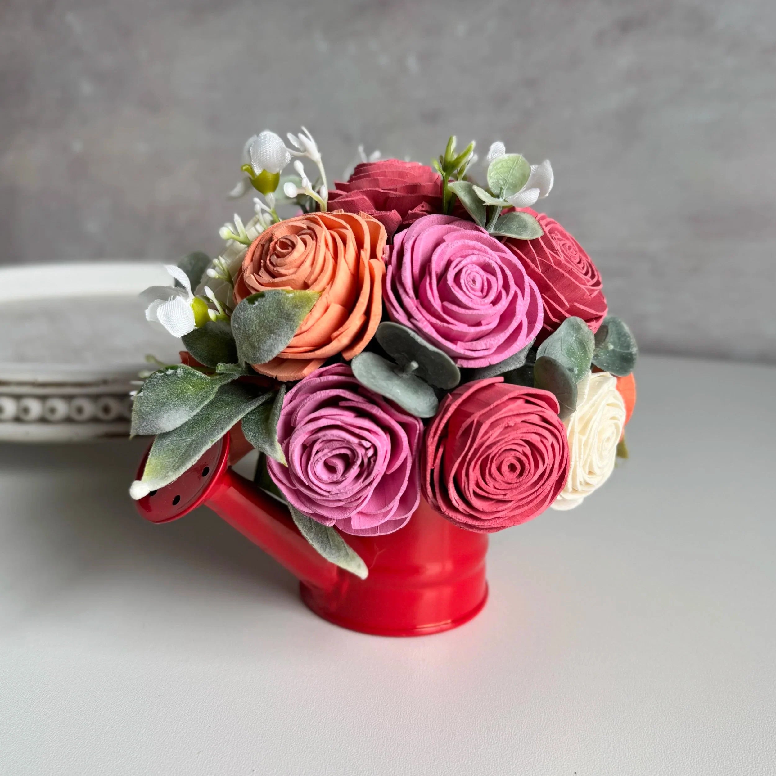 Red | Mini Water Can - Sola Wood Flowers | Handcrafted in Austin, TX by Sola Flower Sam