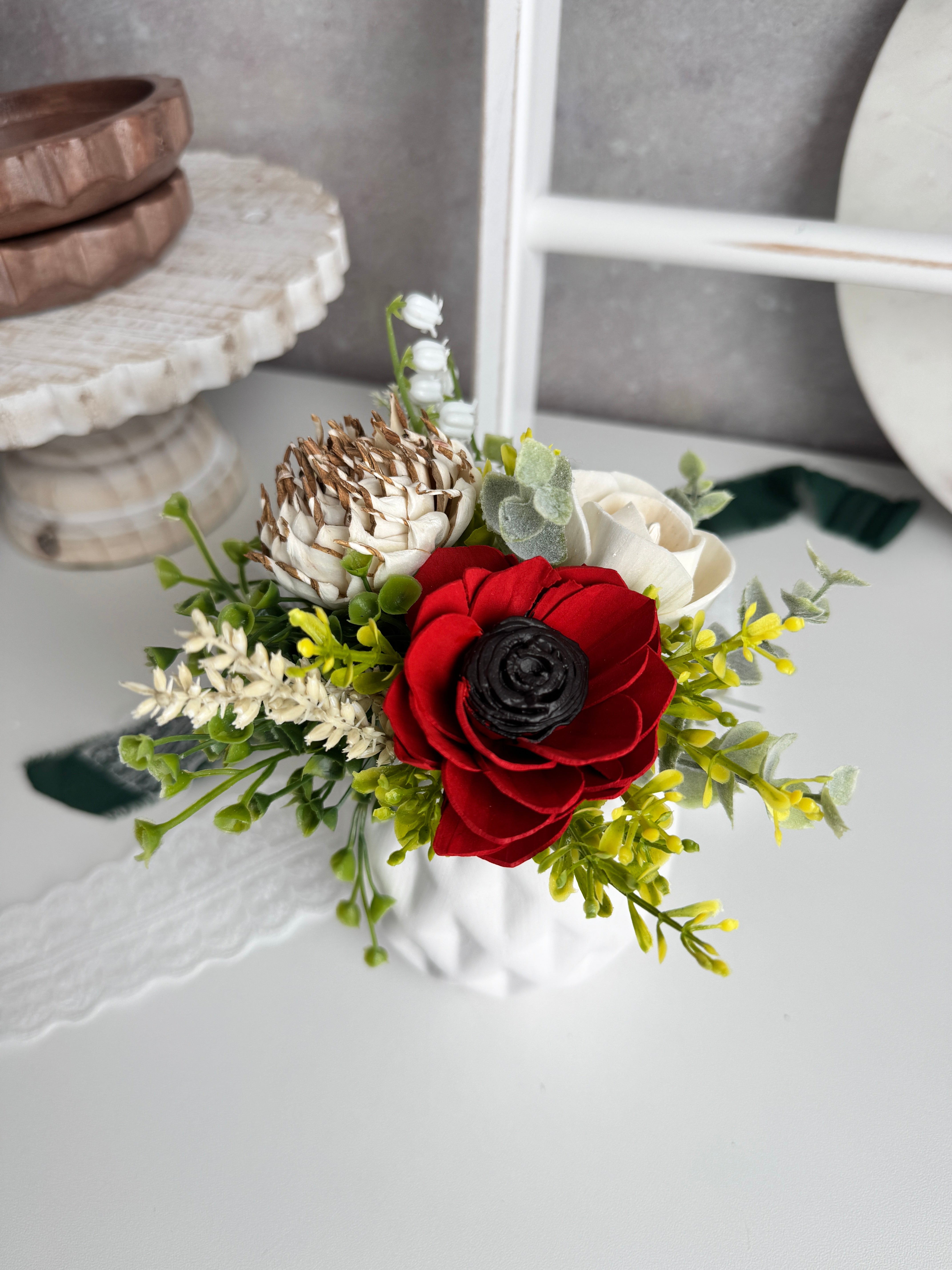 Red Poppy Sola Wood Flower Mini - Sola Wood Flowers | Handcrafted in Austin, TX by Sola Flower Sam