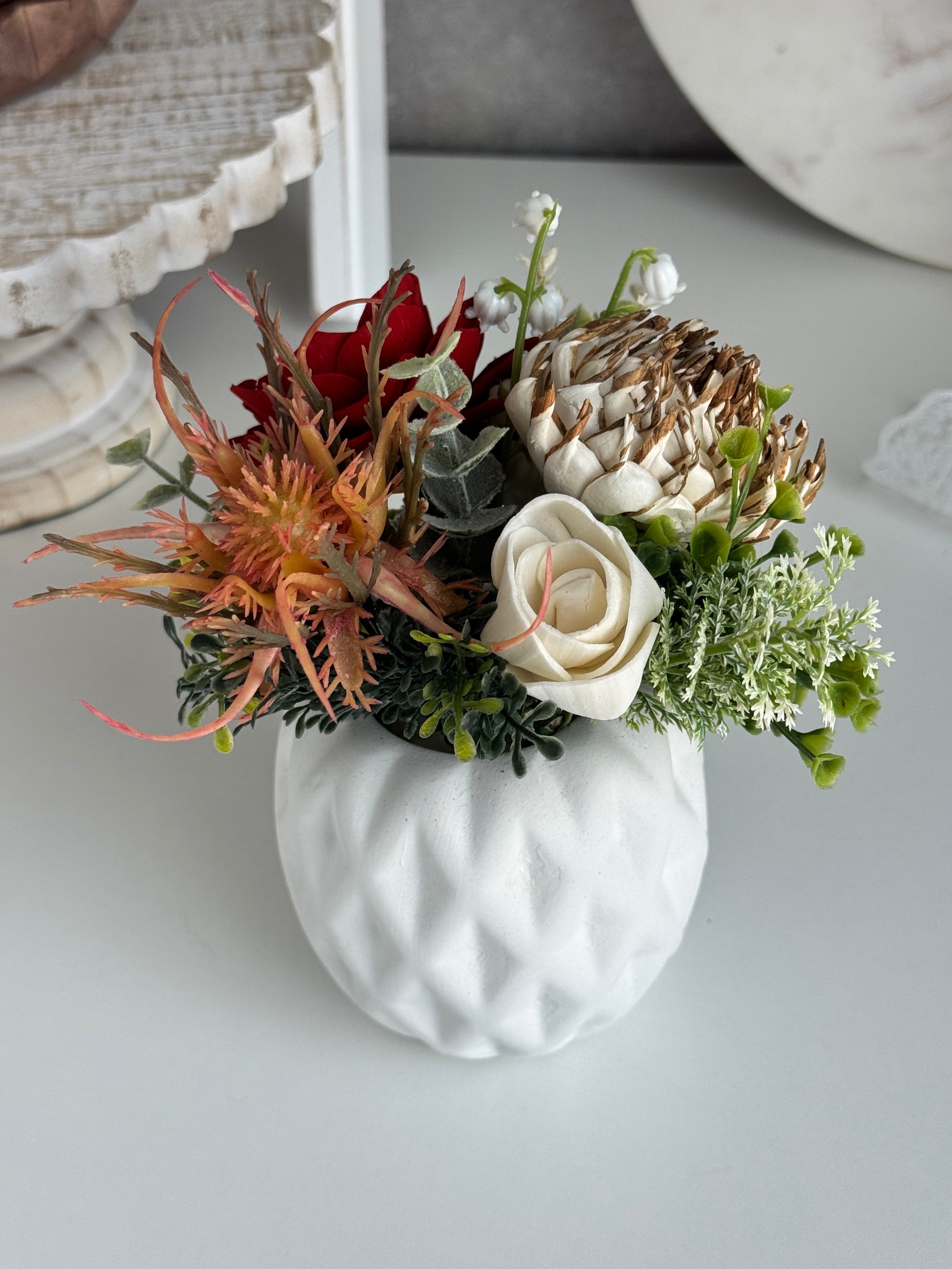 Red Poppy Wood Flower Mini - Sola Wood Flowers | Handcrafted in Austin, TX by Sola Flower Sam