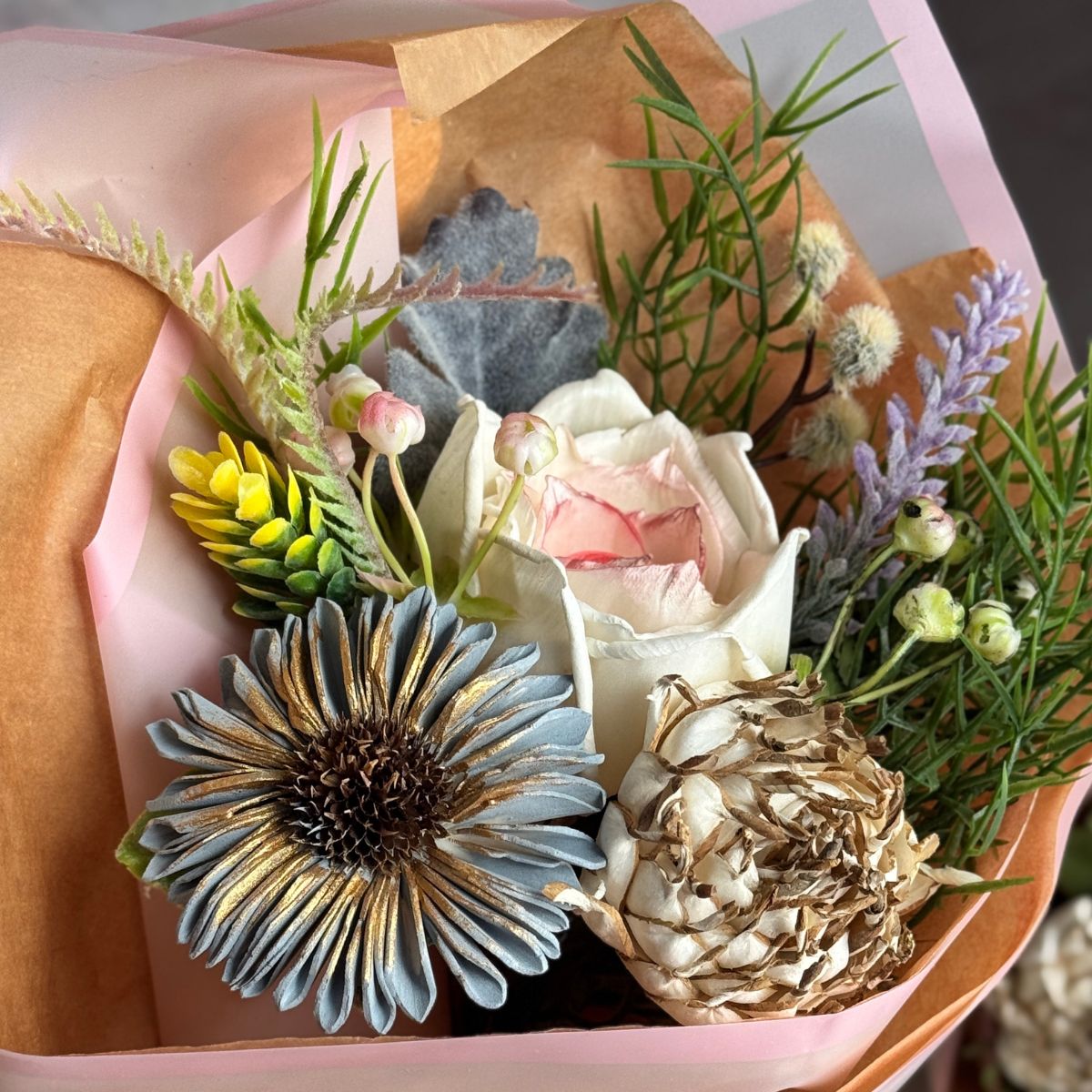 Velvet Fig | hand - tied bouquet - Sola Wood Flowers | Handcrafted in Austin, TX by Sola Flower Sam