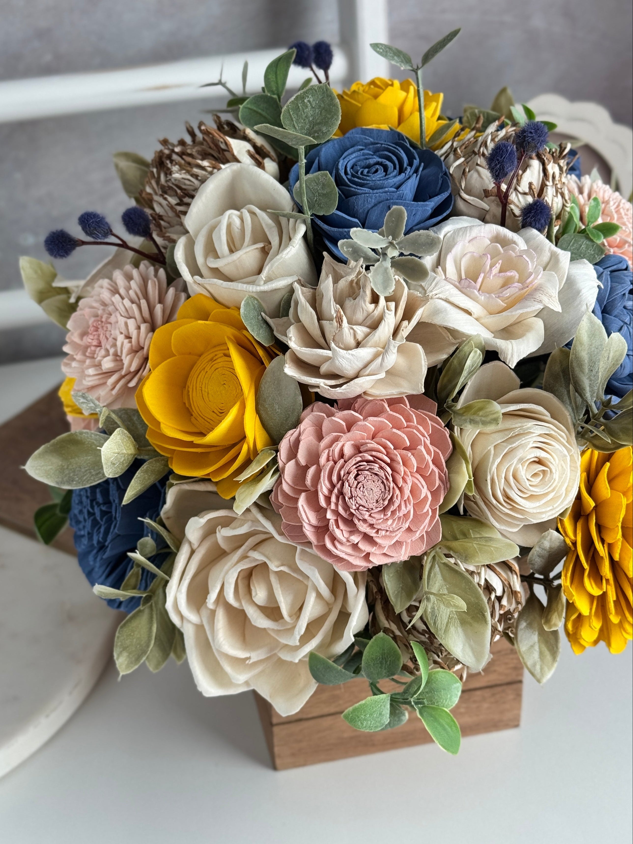 Wooden Planter - 10x10" Design | Darby - Sola Wood Flowers | Handcrafted in Austin, TX by Sola Flower Sam