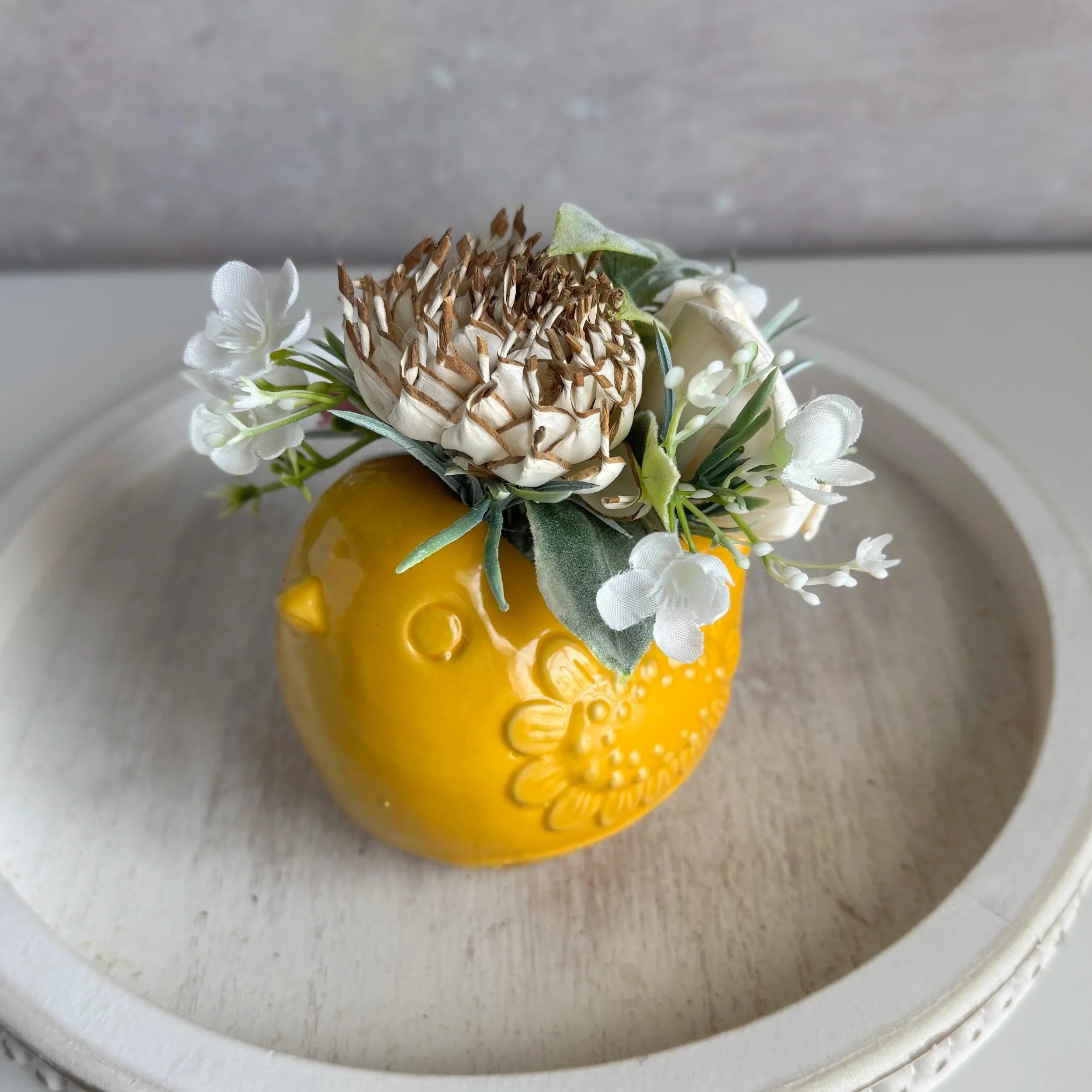 Mini Bird Vase | Yellow 1 - Sola Wood Flowers | Handcrafted in Austin, TX by Sola Flower Sam