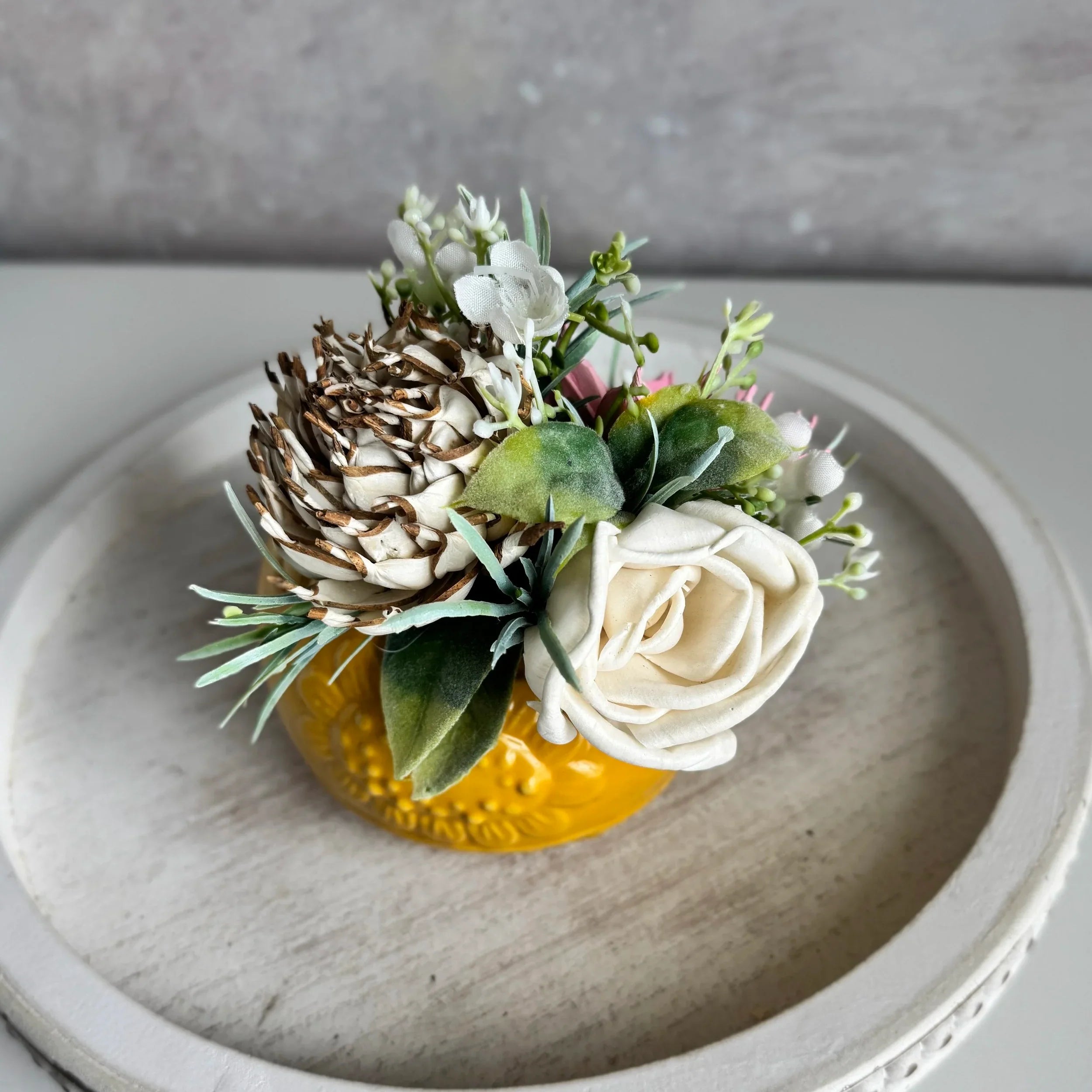 Mini Bird Vase | Yellow 2 - Sola Wood Flowers | Handcrafted in Austin, TX by Sola Flower Sam