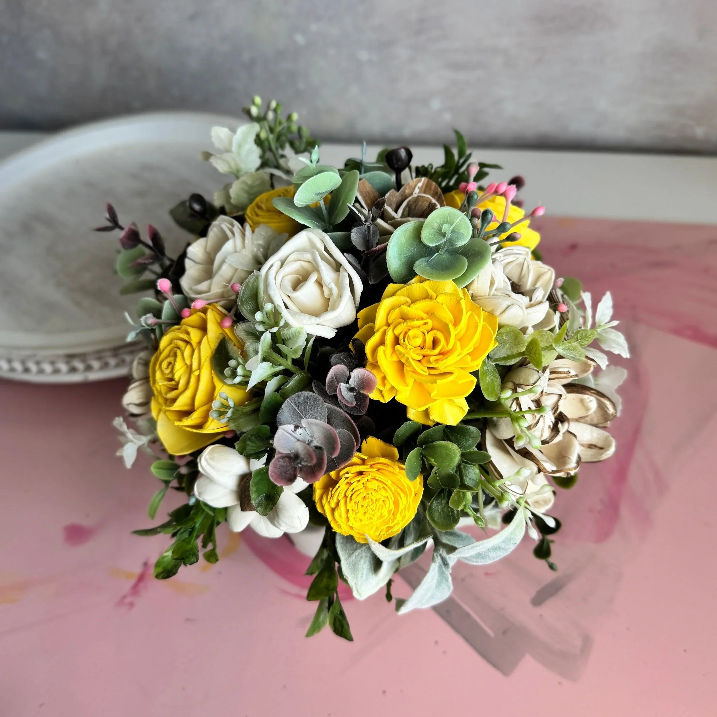 Bessie | Yellow Cow - Sola Wood Flowers | Handcrafted in Austin, TX by Sola Flower Sam