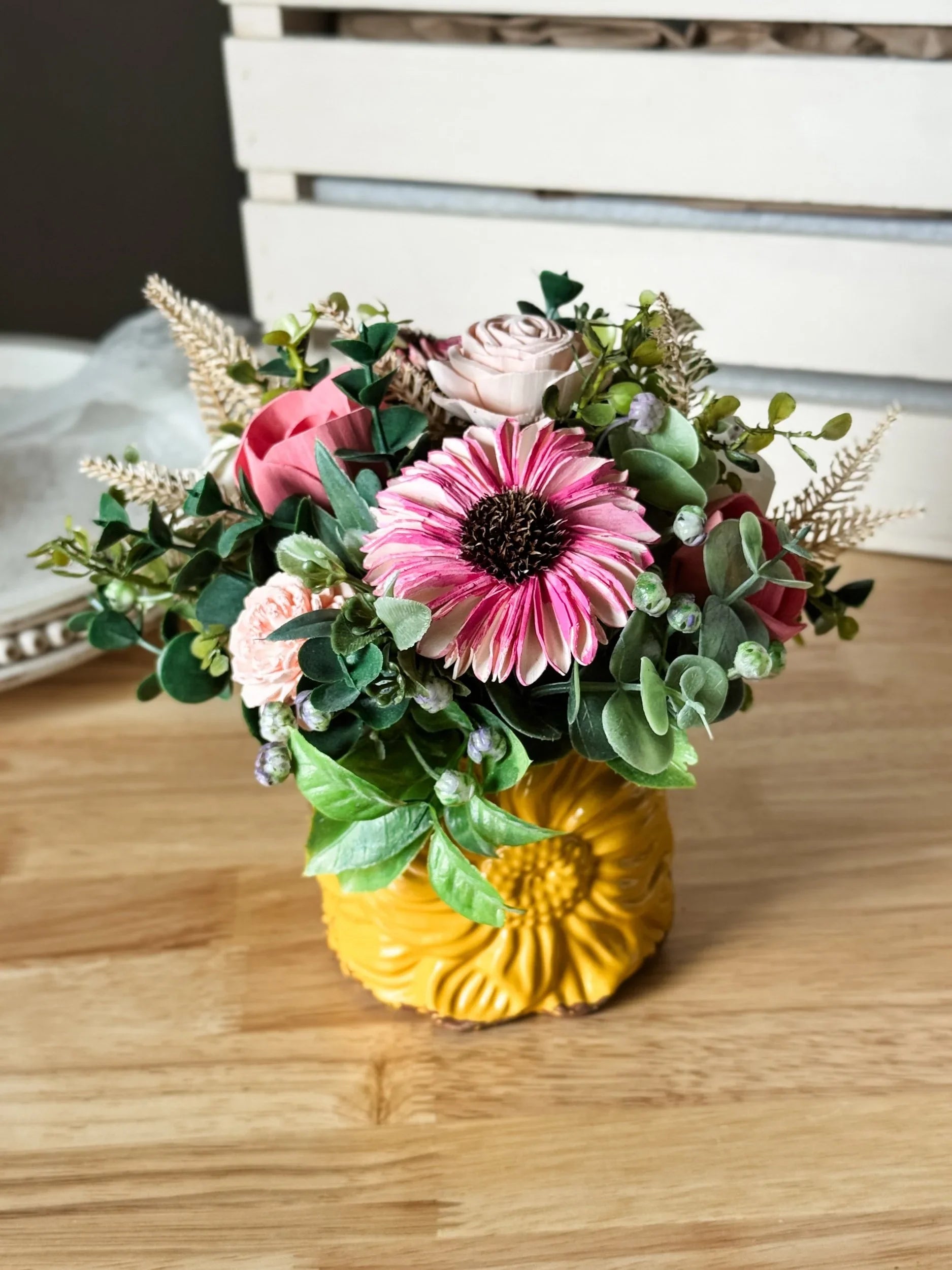 Sunny Rose | Pink Sunflower - Sola Wood Flowers | Handcrafted in Austin, TX by Sola Flower Sam