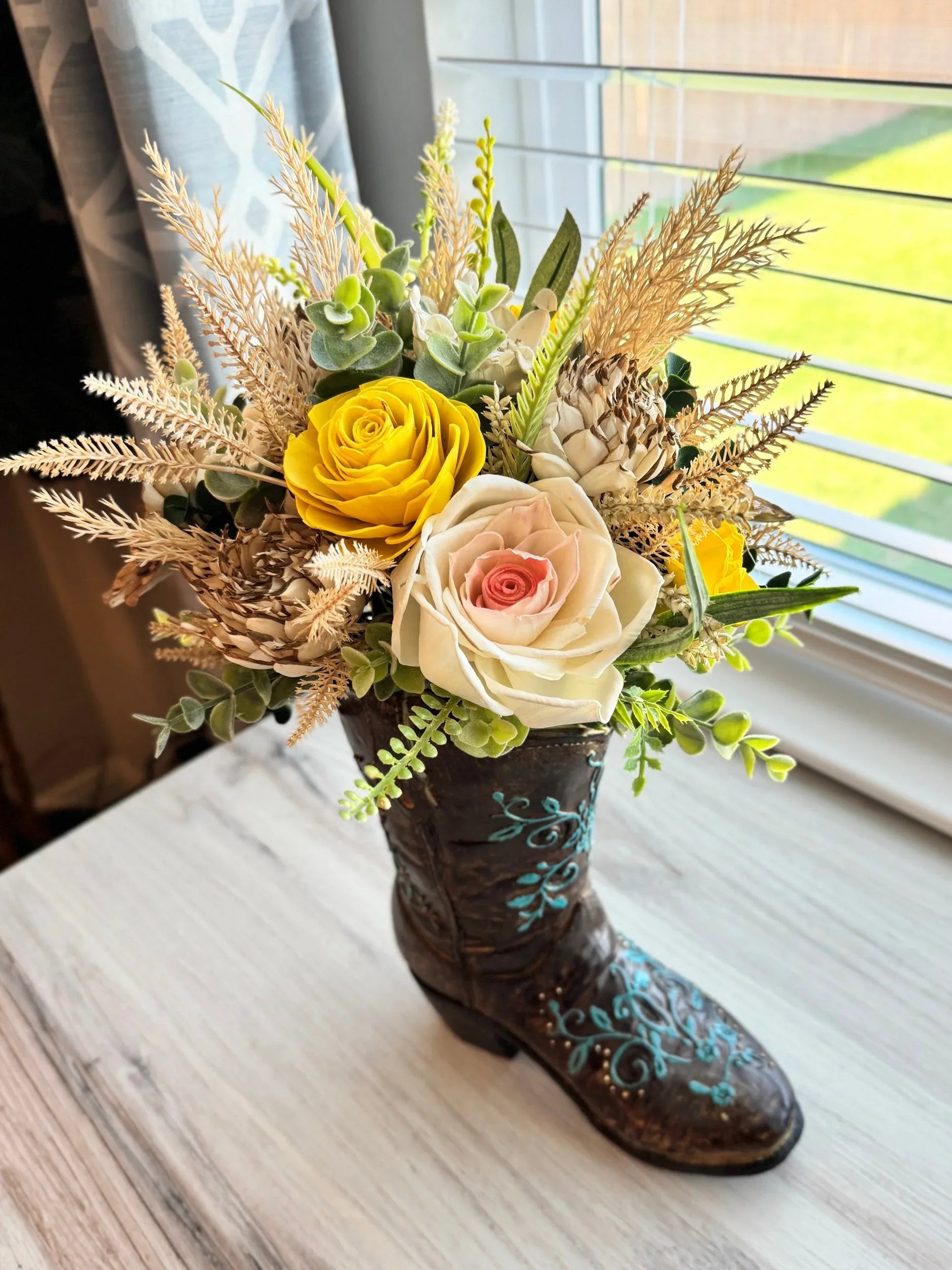 Cowgirl Boot | Wildflower - Sola Wood Flowers | Handcrafted in Austin, TX by Sola Flower Sam
