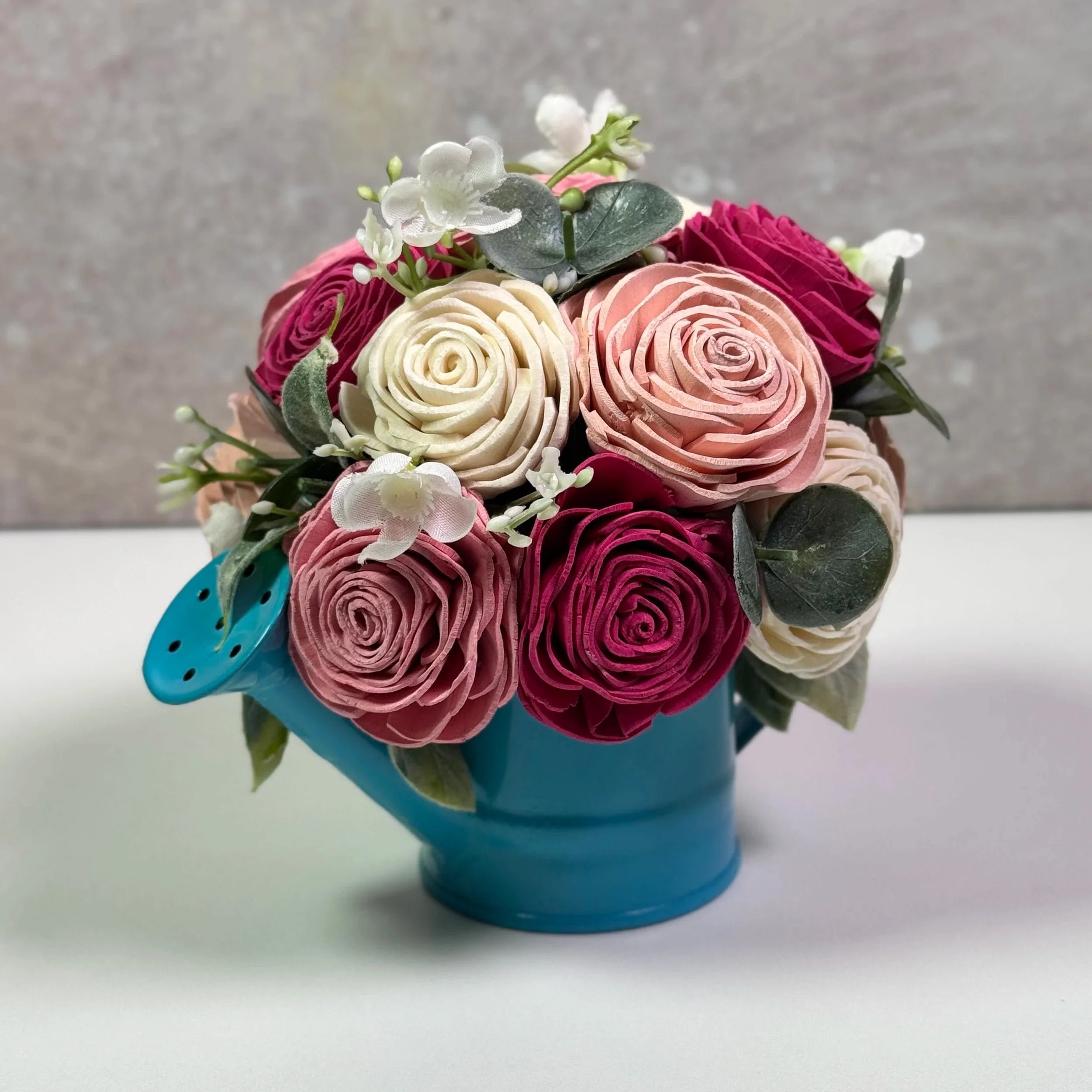 Blue | Mini Water Can - Sola Wood Flowers | Handcrafted in Austin, TX by Sola Flower Sam
