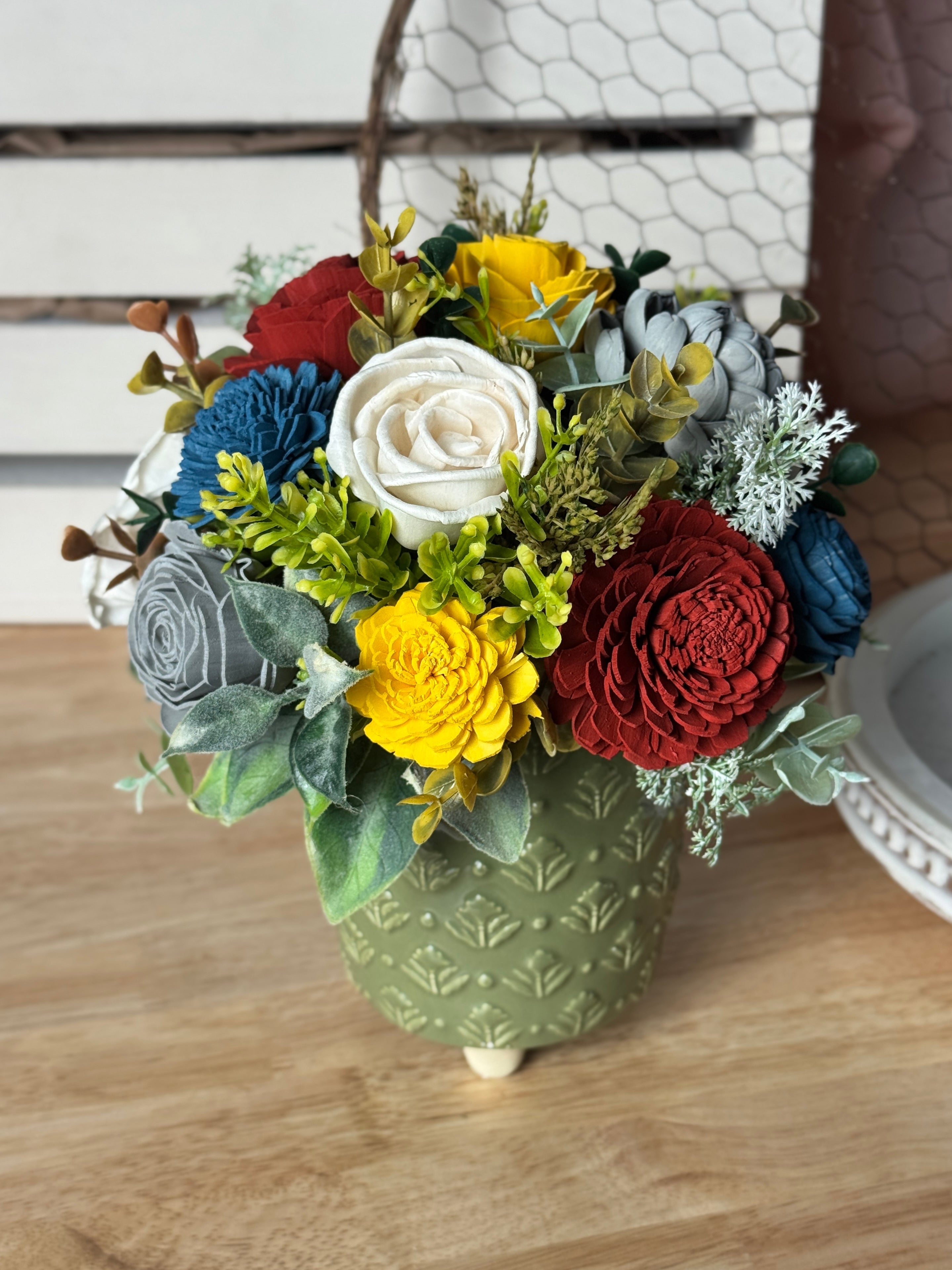 Arden – Small Footed Ceramic Arrangement - Sola Wood Flowers | Handcrafted in Austin, TX by Sola Flower Sam