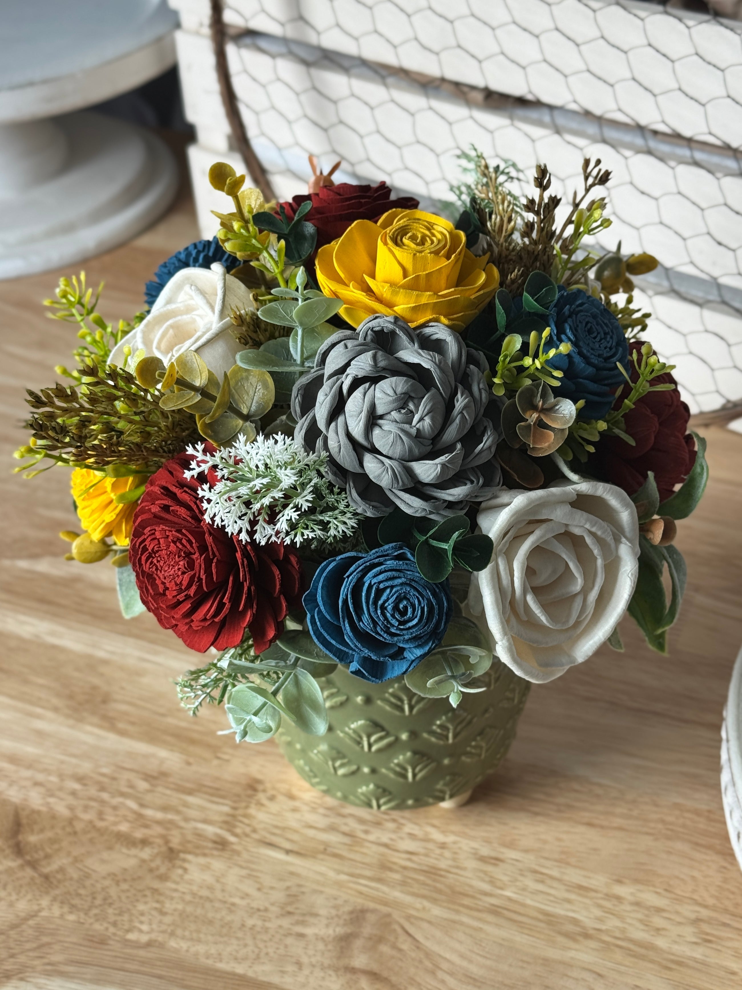 Arden – Small Footed Ceramic Arrangement - Sola Wood Flowers | Handcrafted in Austin, TX by Sola Flower Sam