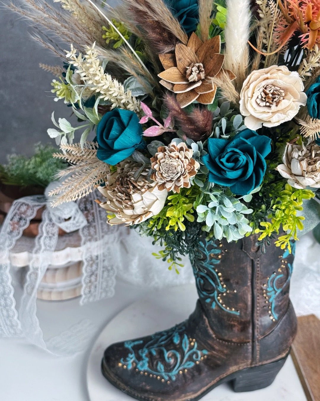 Custom Boot Design - Sola Wood Flowers | Handcrafted in Austin, TX by Sola Flower Sam