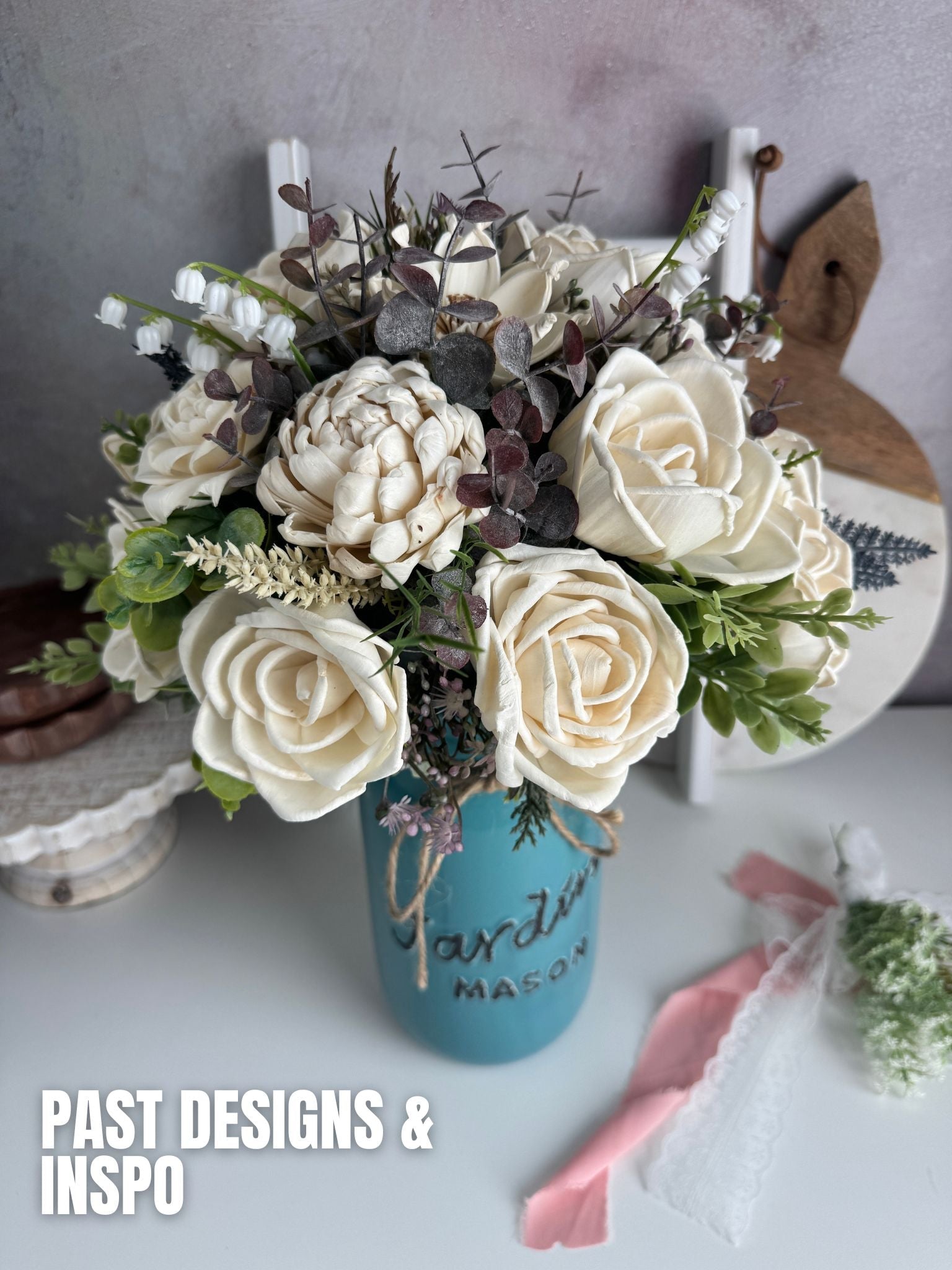 Custom Wood Flower Mason Jars | XL - Sola Wood Flowers | Handcrafted in Austin, TX by Sola Flower Sam