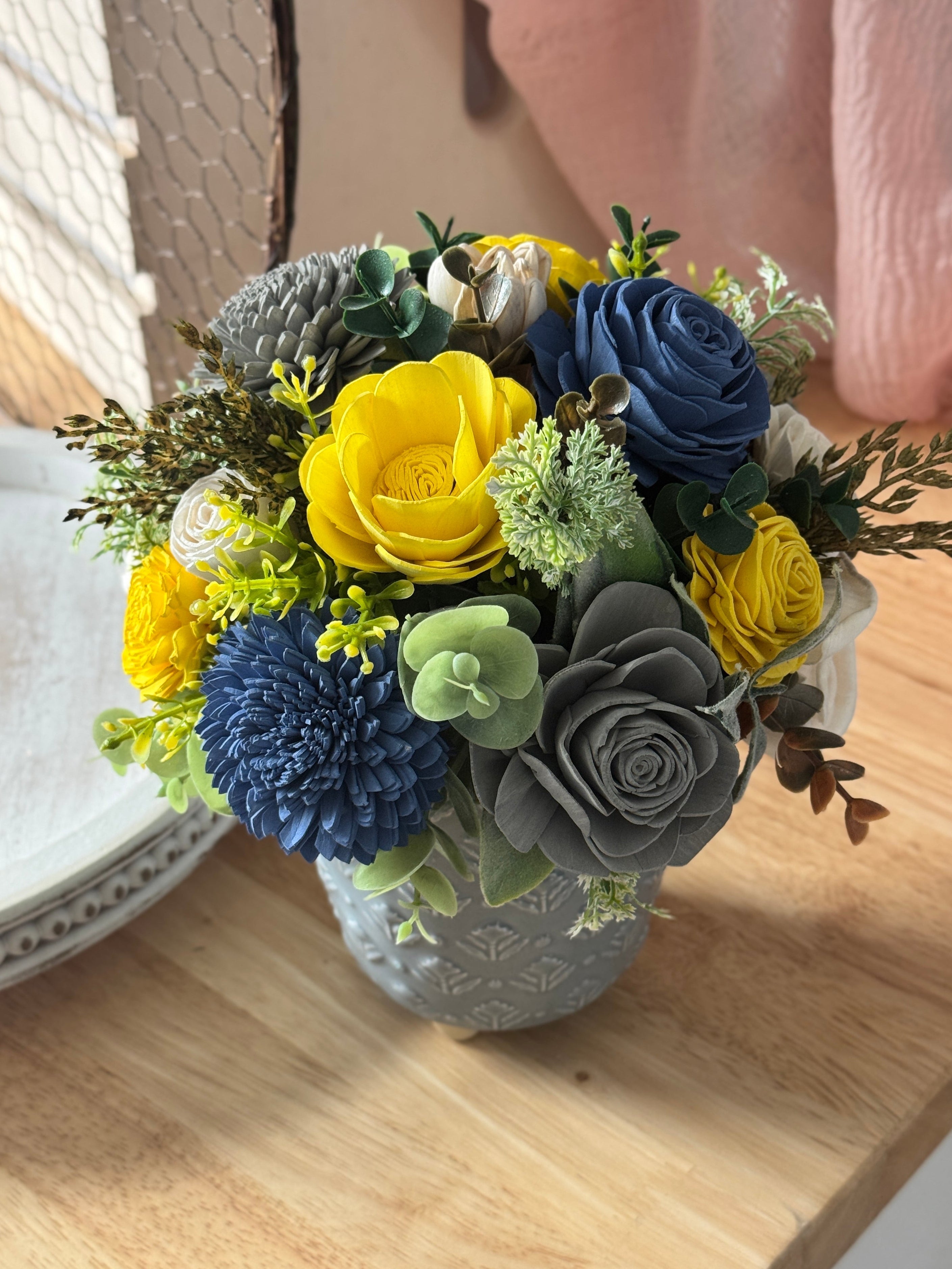 Devin – Small Footed Ceramic Arrangement - Sola Wood Flowers | Handcrafted in Austin, TX by Sola Flower Sam