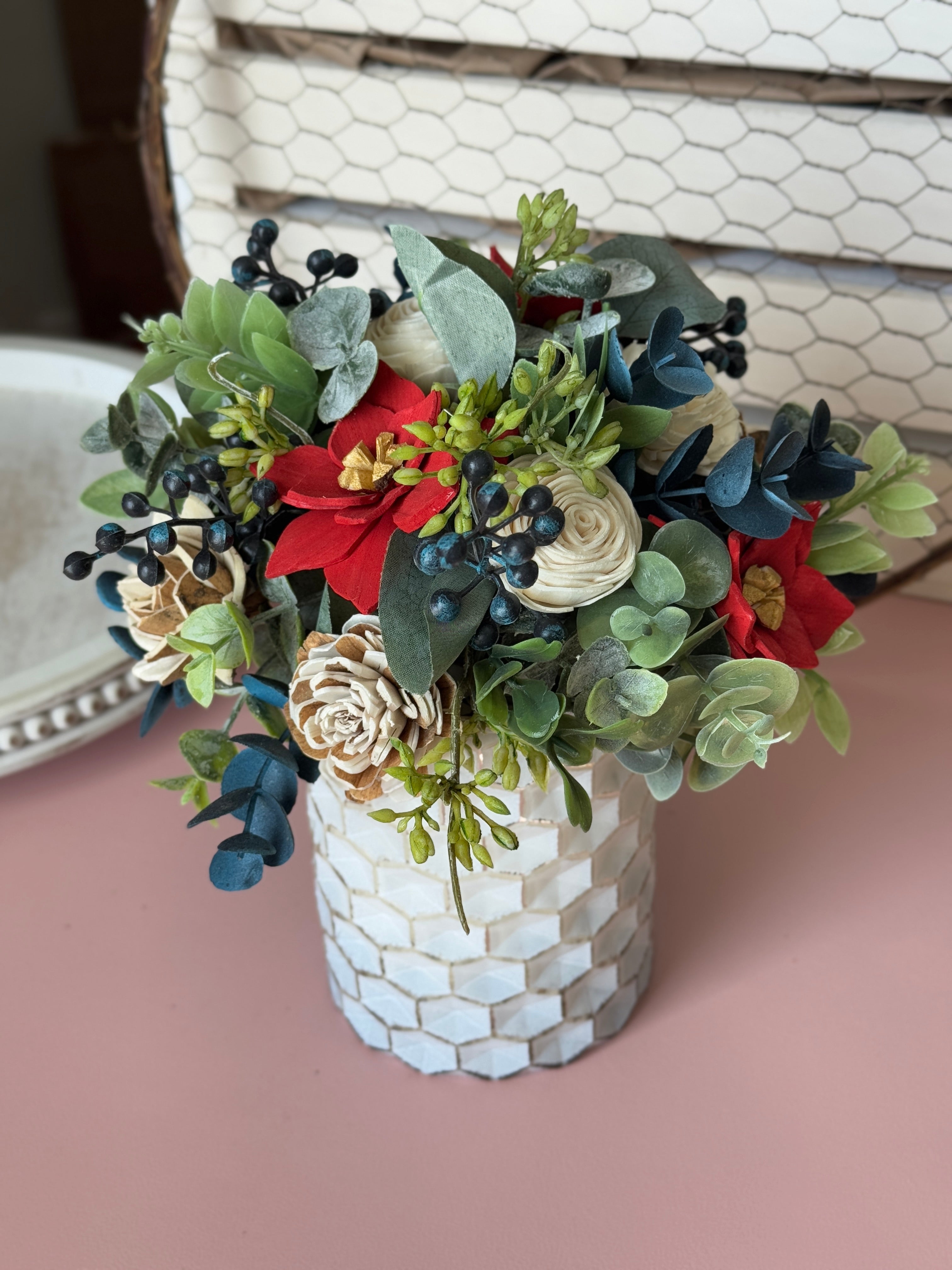 Festive Charm - Natural II Holiday - Sola Wood Flowers | Handcrafted in Austin, TX by Sola Flower Sam