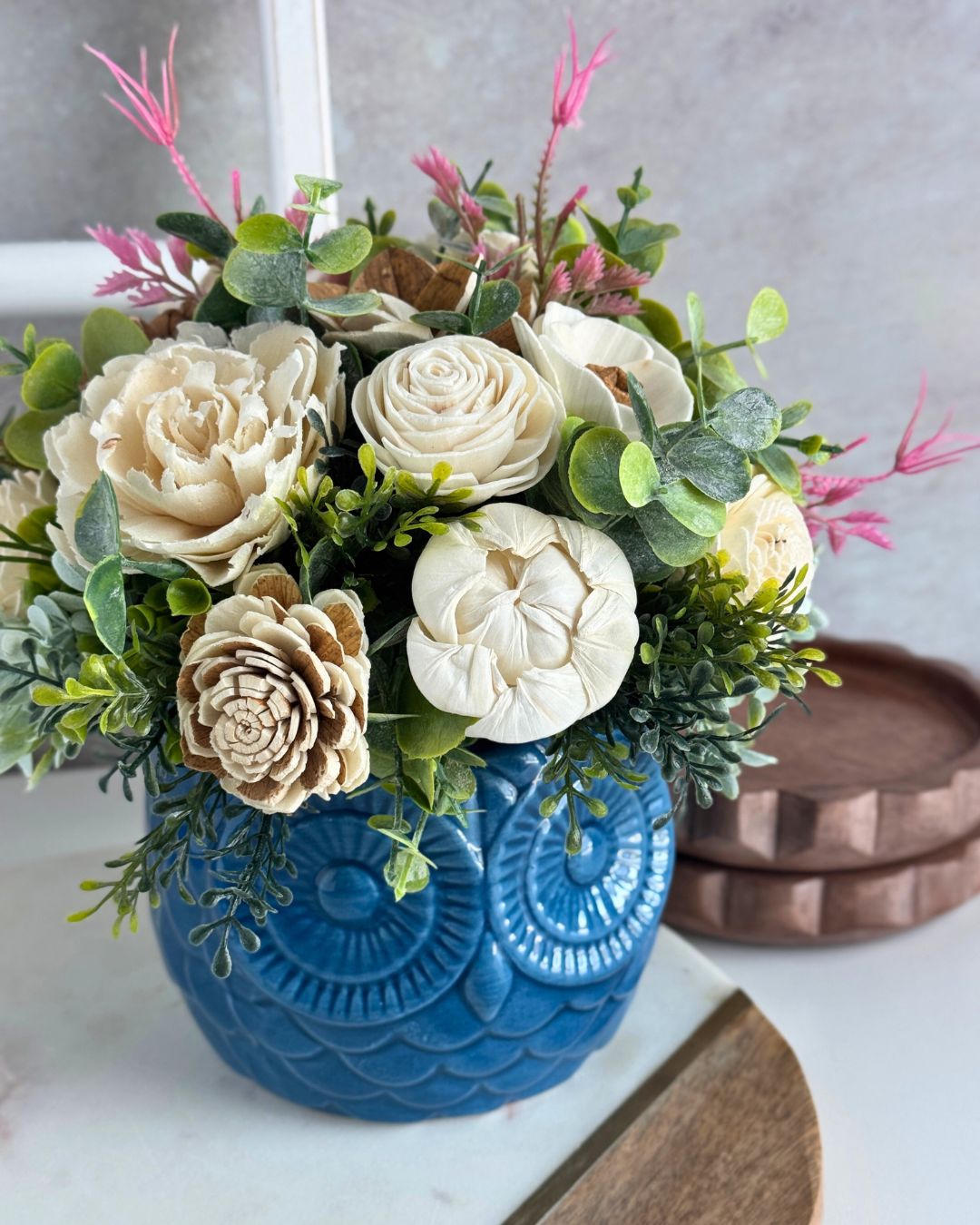 Juniper Owl | Sola Wood Flower Arrangement - Sola Wood Flowers | Handcrafted in Austin, TX by Sola Flower Sam