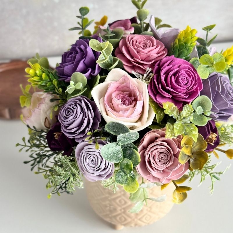 Maeve – Small Textured Ceramic Sola Wood Flower Design - Sola Wood Flowers | Handcrafted in Austin, TX by Sola Flower Sam