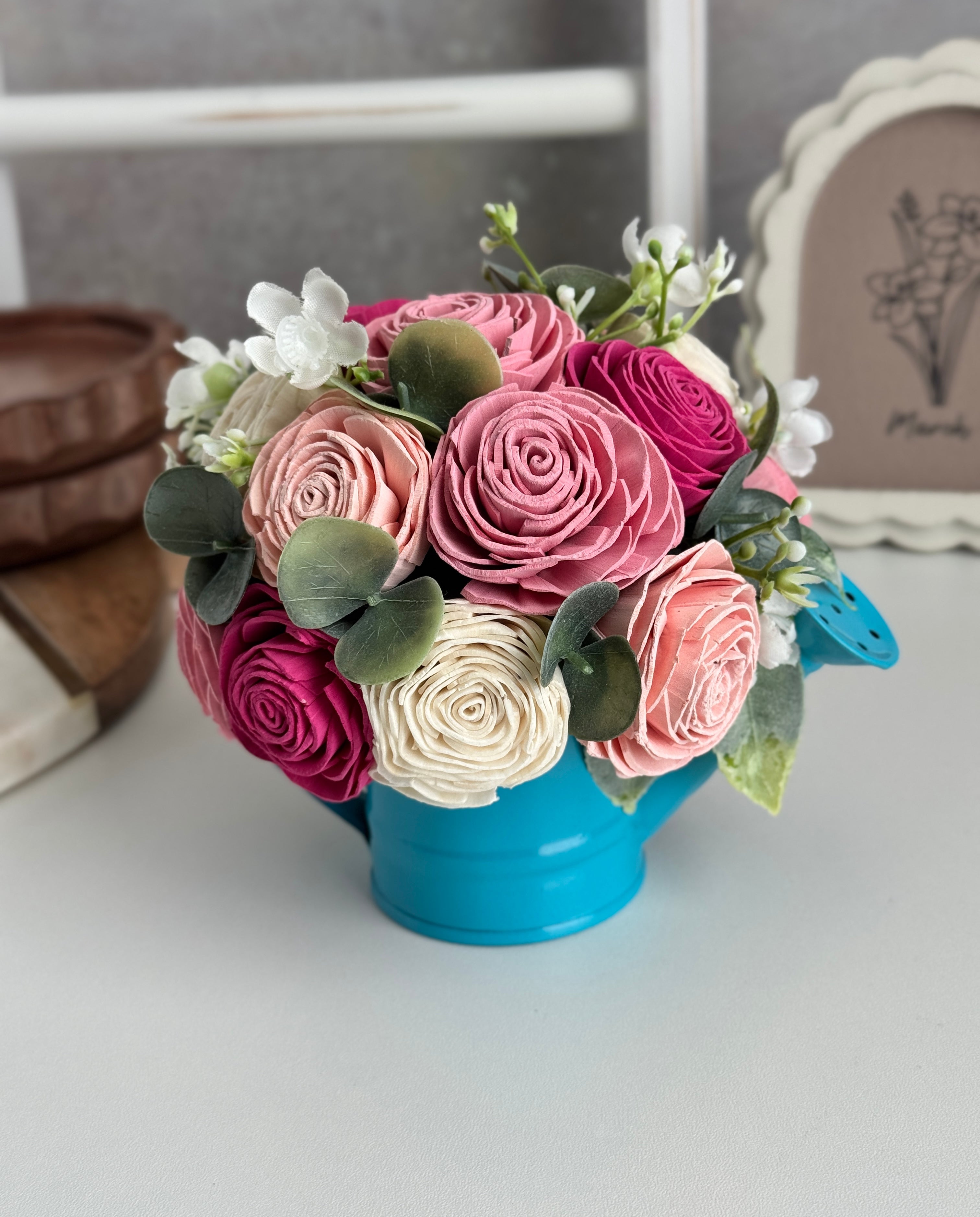 Mini Blue | Mini Water Can Blooms - Sola Wood Flowers | Handcrafted in Austin, TX by Sola Flower Sam