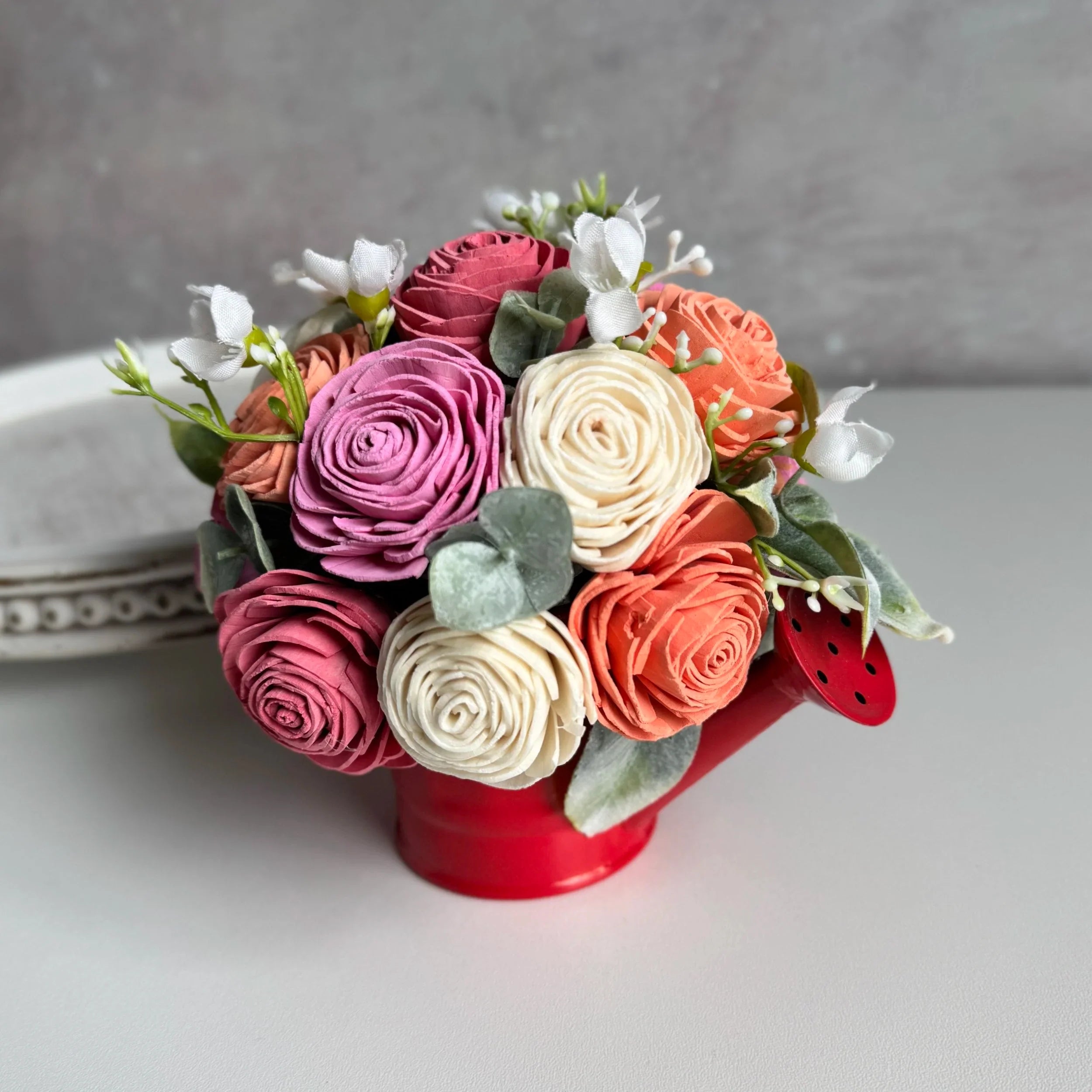 Red | Mini Water Can - Sola Wood Flowers | Handcrafted in Austin, TX by Sola Flower Sam