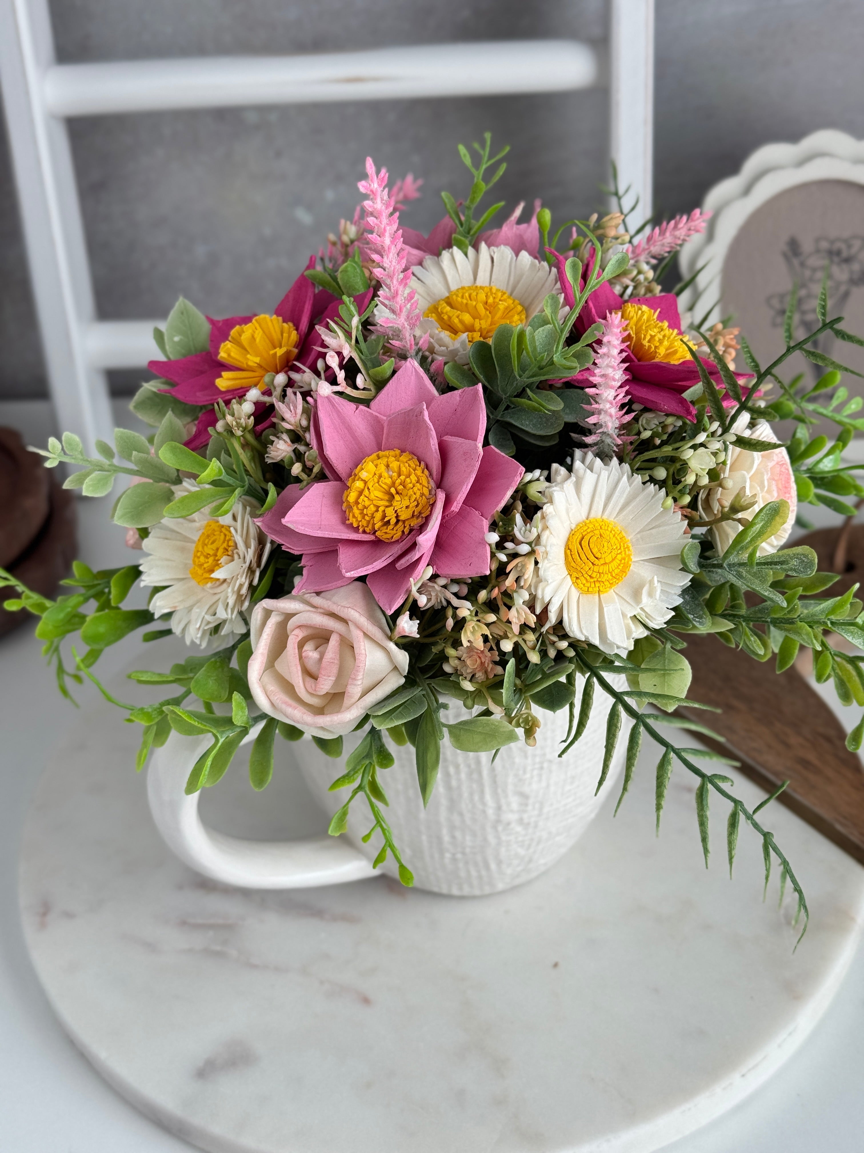 Mug of Joy Sola Wood Flower Design - Sola Wood Flowers | Handcrafted in Austin, TX by Sola Flower Sam
