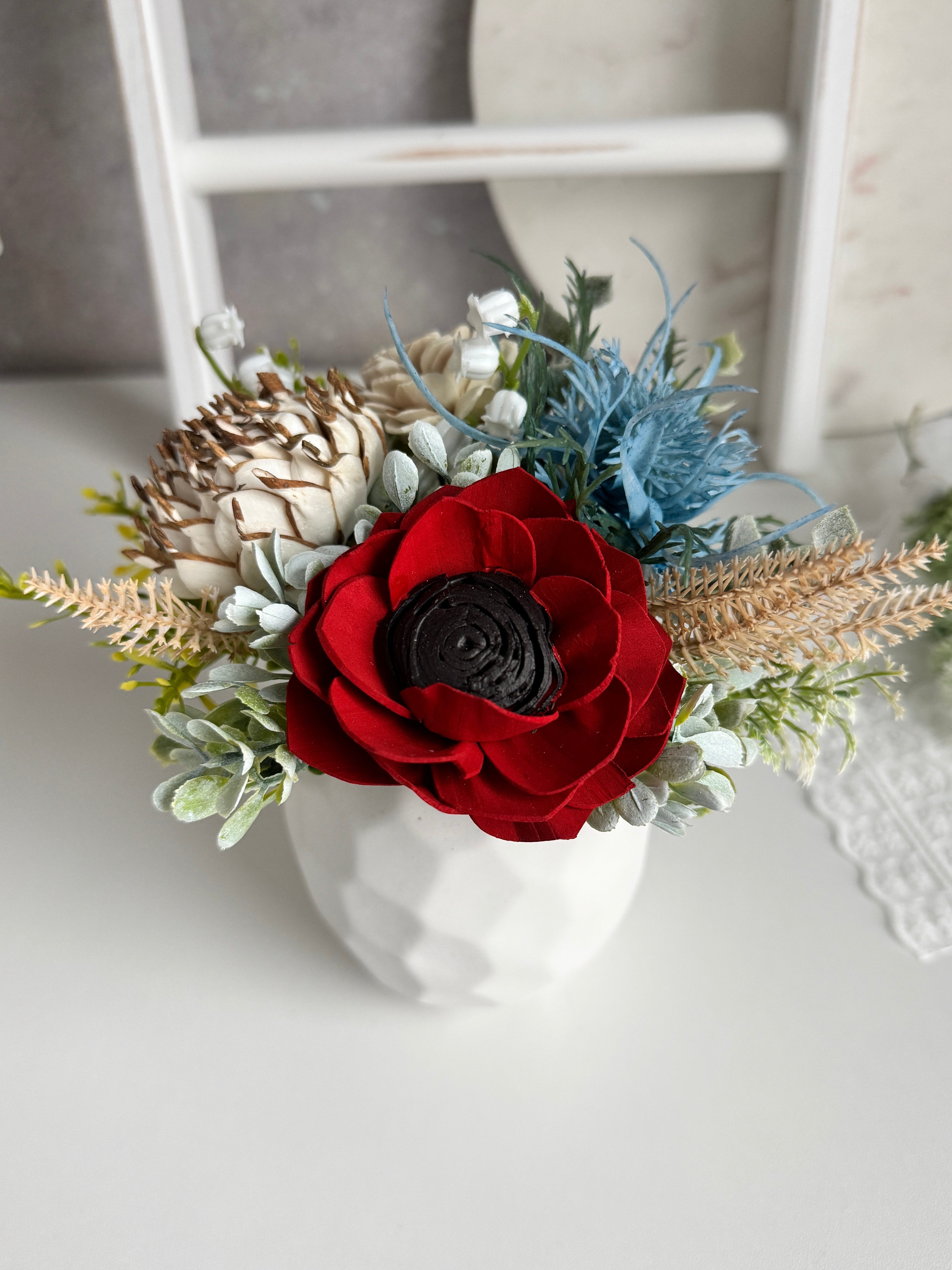 Red Poppy Mini - Sola Wood Flowers | Handcrafted in Austin, TX by Sola Flower Sam