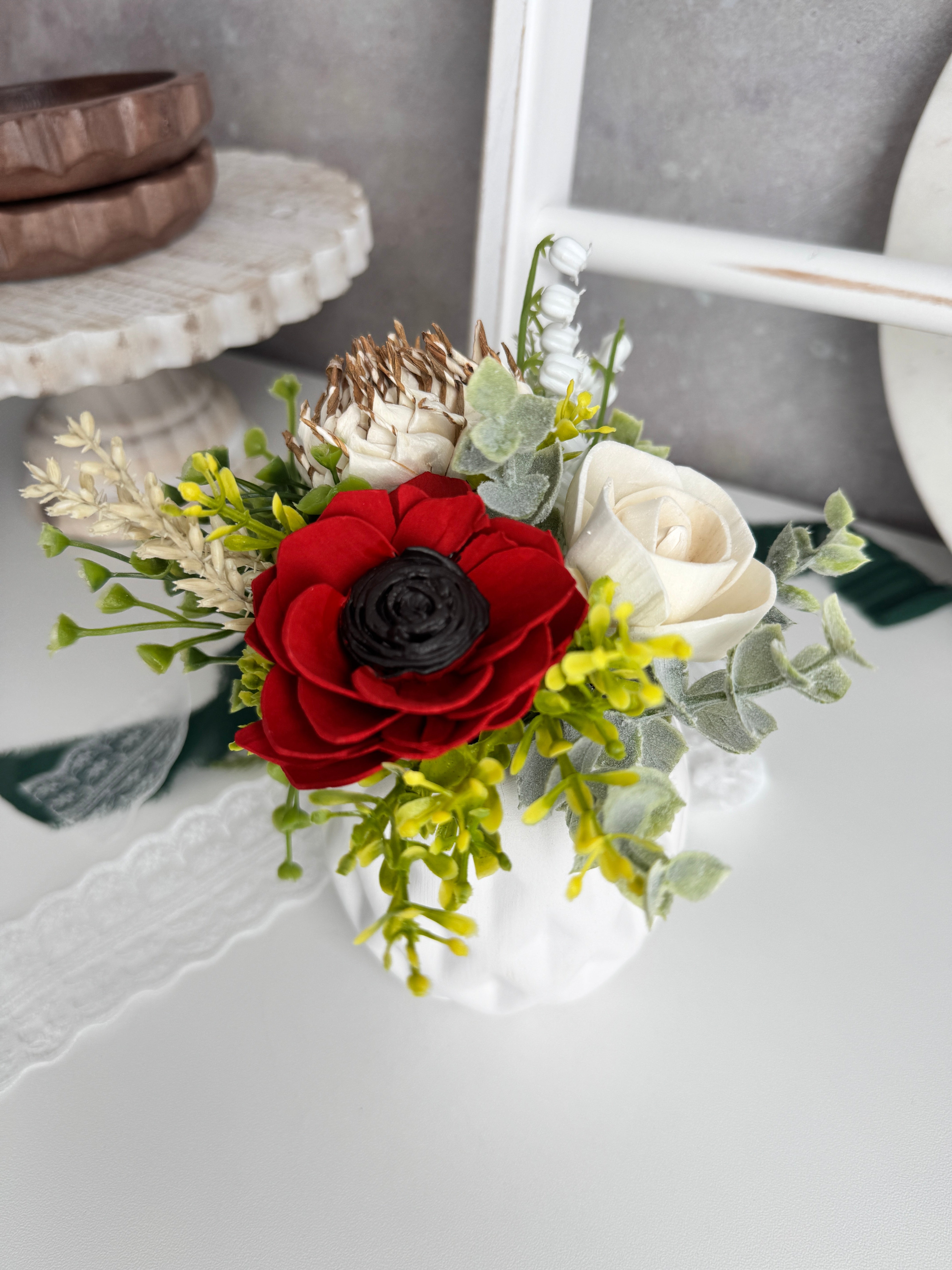 Red Poppy Sola Wood Flower Mini - Sola Wood Flowers | Handcrafted in Austin, TX by Sola Flower Sam