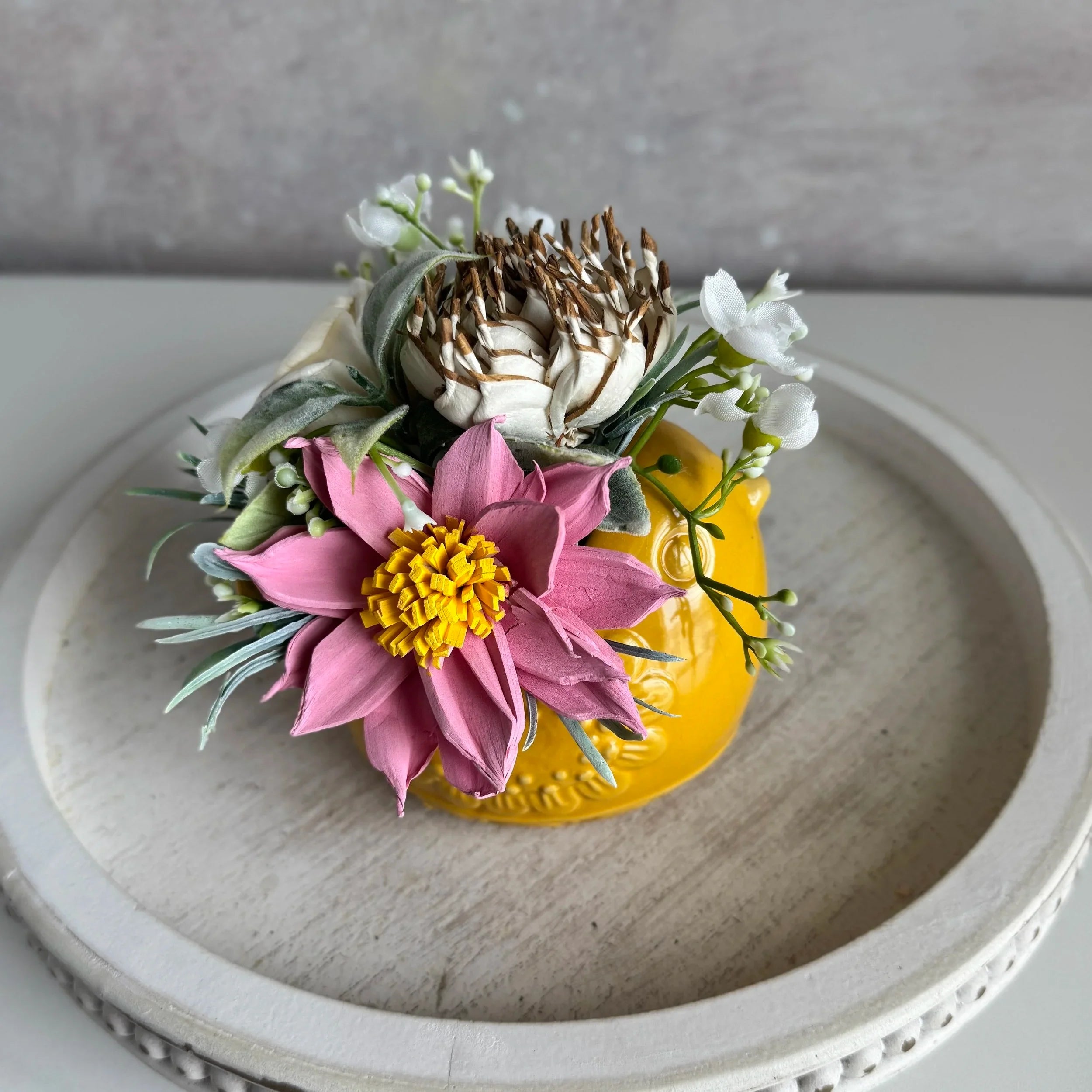 Mini Bird Vase | Yellow 1 - Sola Wood Flowers | Handcrafted in Austin, TX by Sola Flower Sam